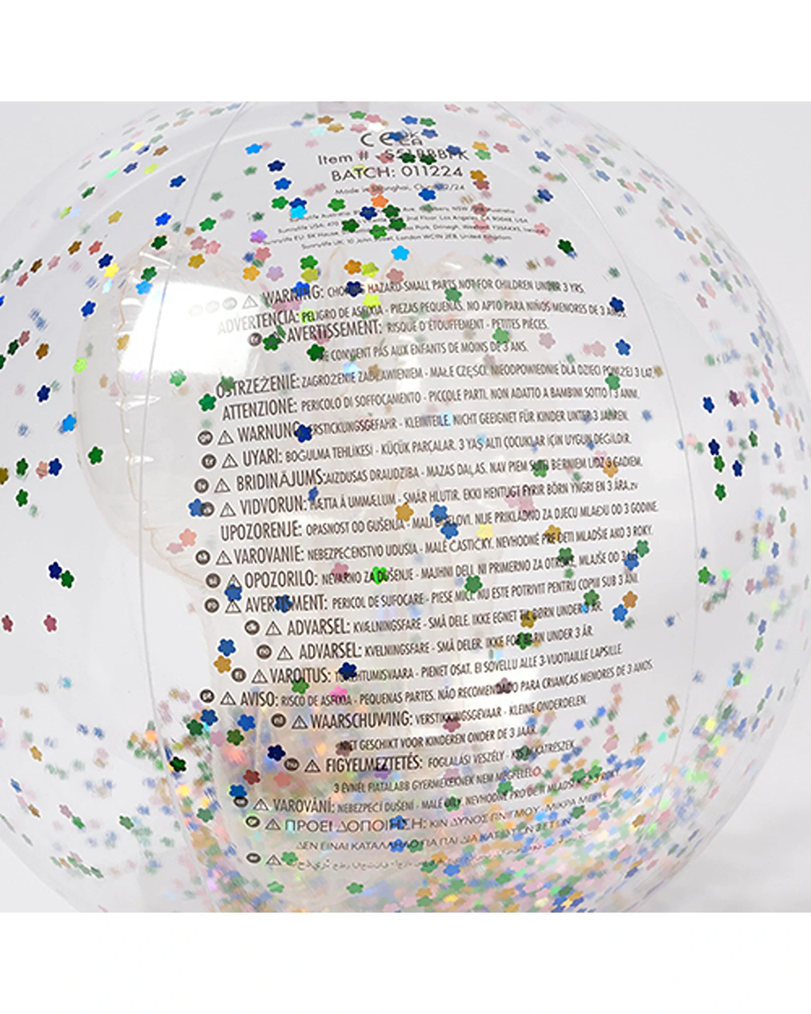 Sunnylife 3D Inflatable Beach Ball Cotton Candy Glitter - Image 6