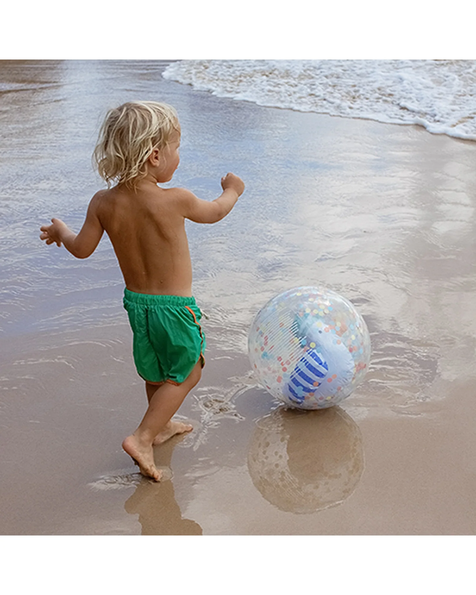 Sunnylife 3D Inflatable Beach Ball Sammy the Seagull Blue Stripe