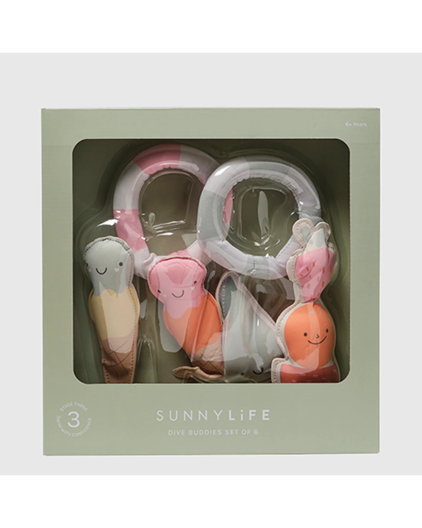Sunnylife Dive Buddies Cotton Candy Multi Set of 6 - Image 2