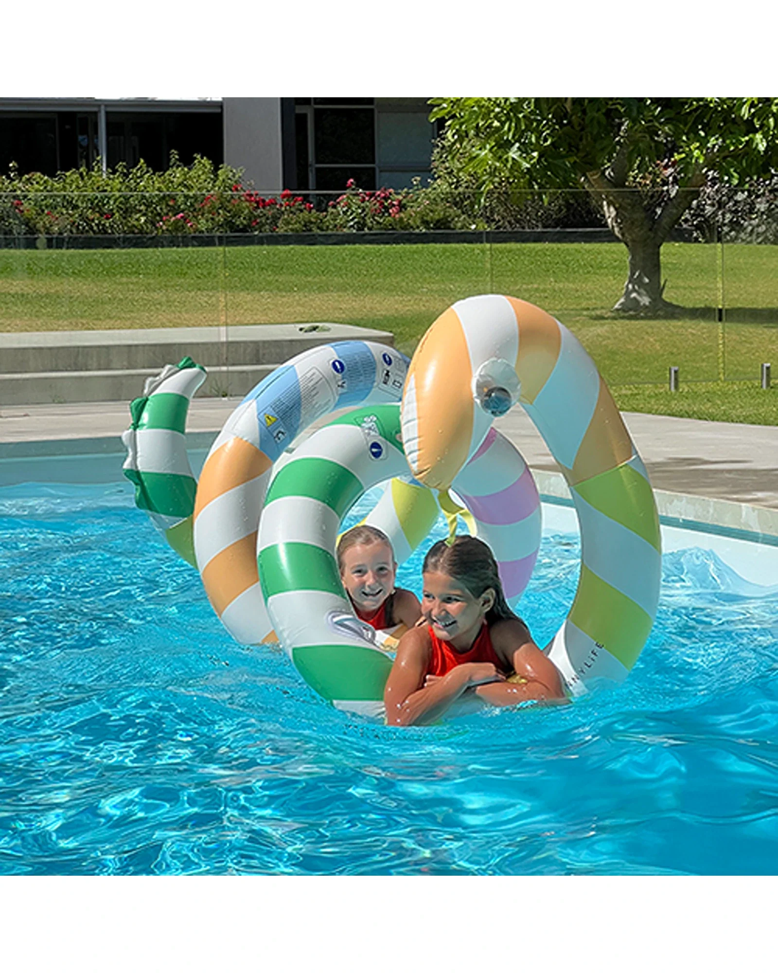 Sunnylife Giant Inflatable Noodle Poolside Sorbet Stripe