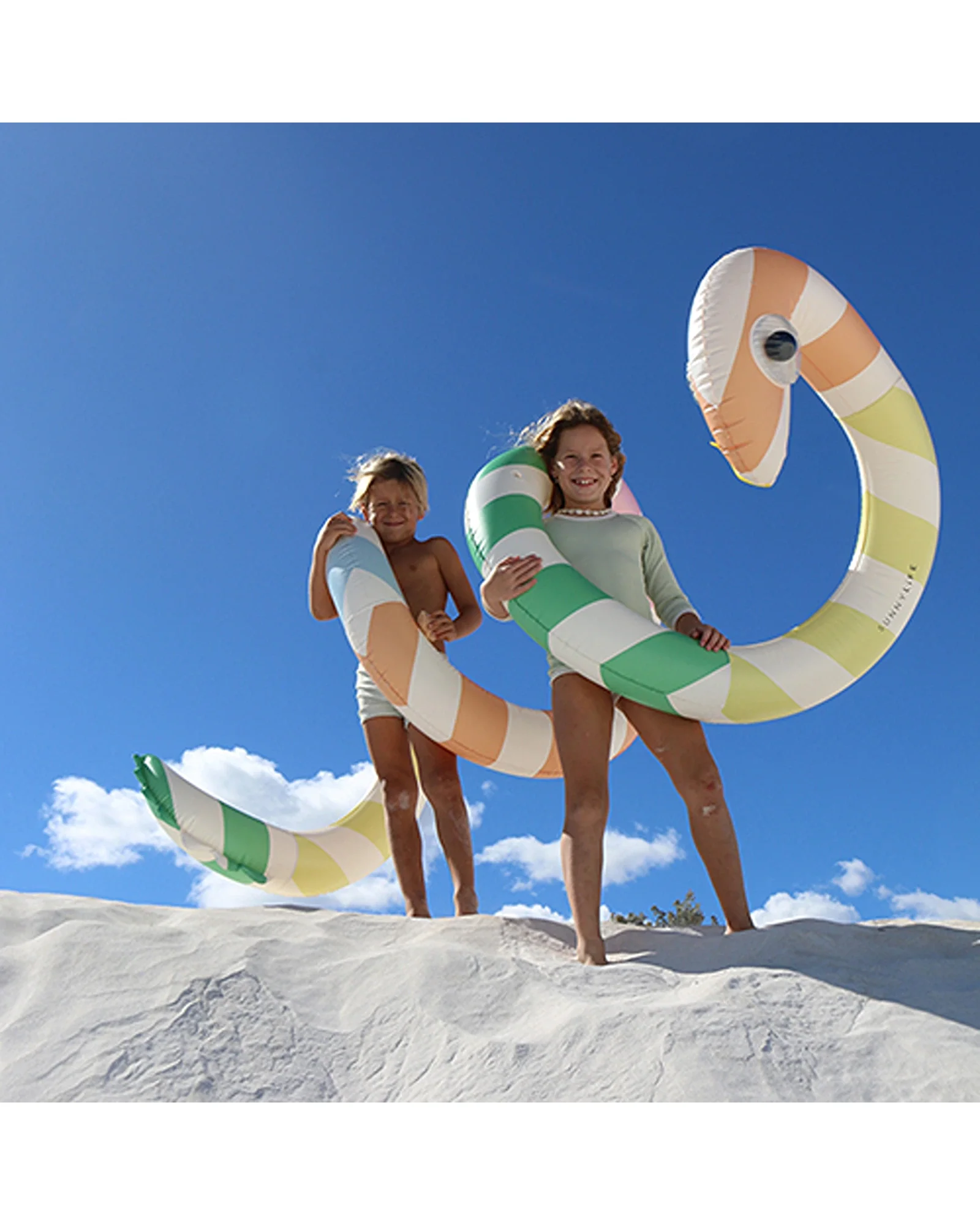 Sunnylife Giant Inflatable Noodle Poolside Sorbet Stripe - Image 3