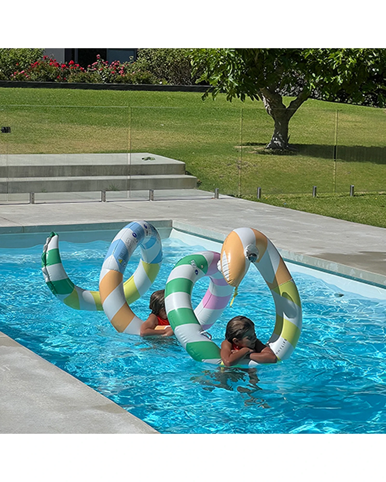 Sunnylife Giant Inflatable Noodle Poolside Sorbet Stripe - Image 4