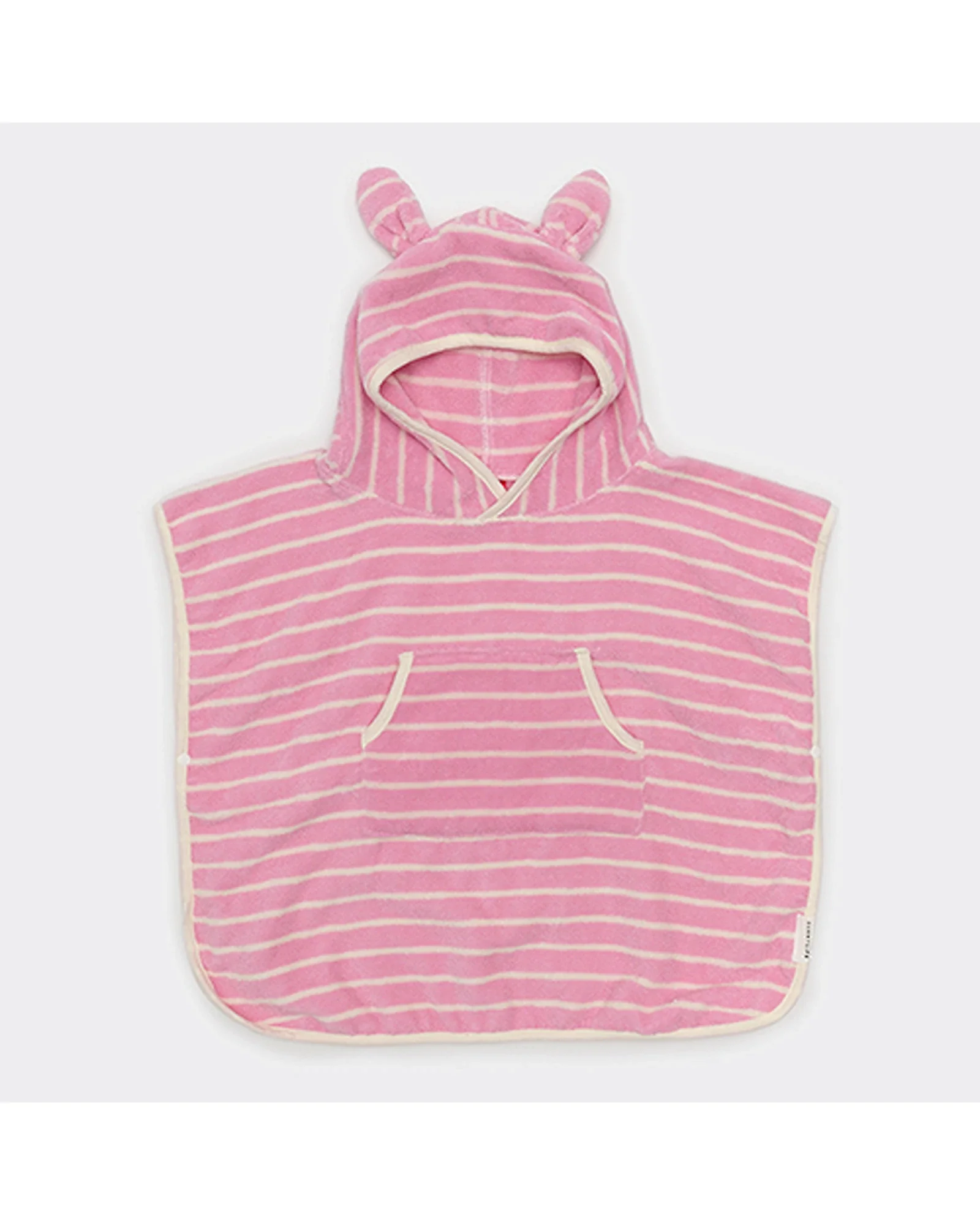 Sunnylife Kids Character Hooded Towel Cotton Candy Pink Stripe - Image 5