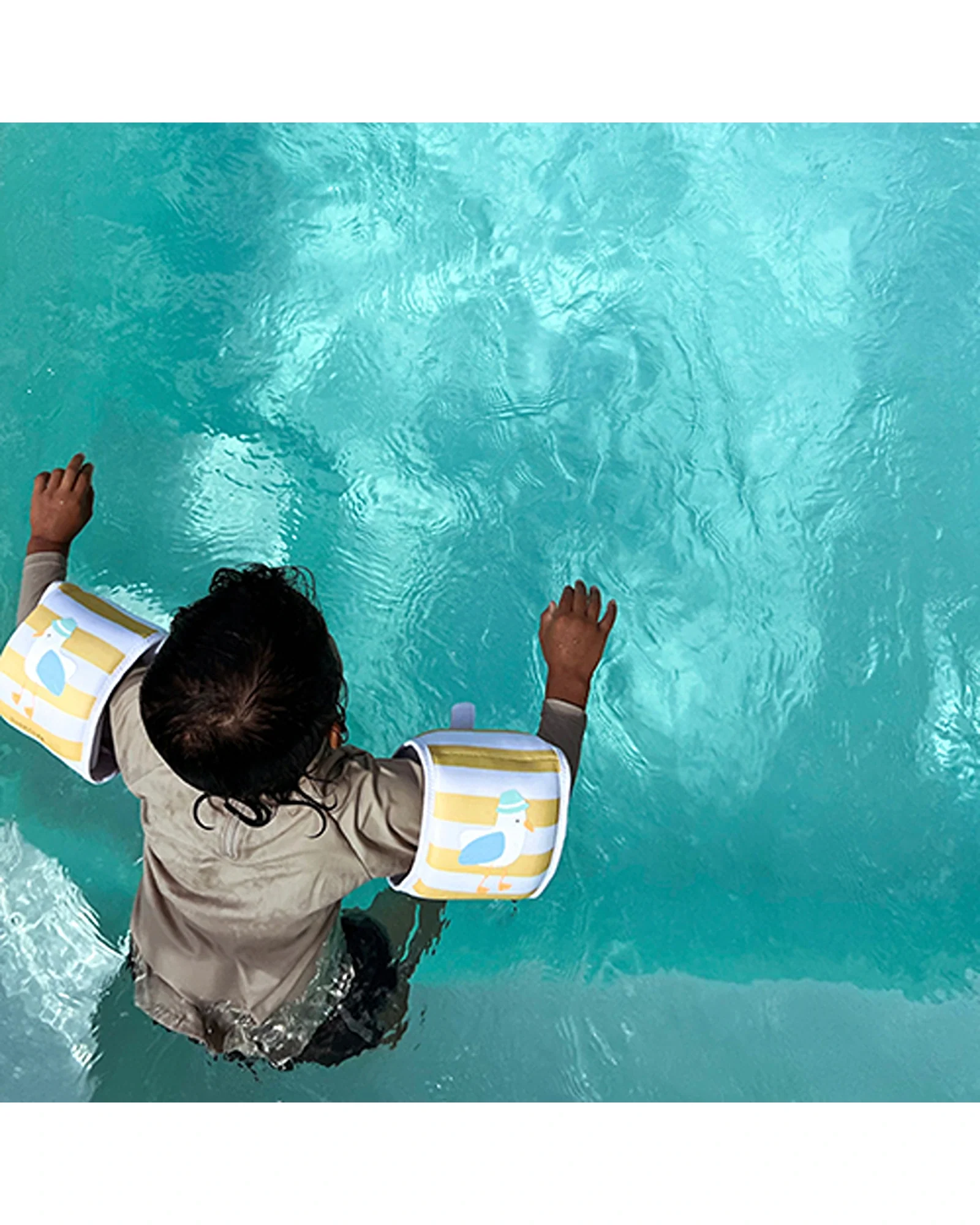 Sunnylife Kids Floaties Sammy the Seagull Mustard Stripe - Image 5