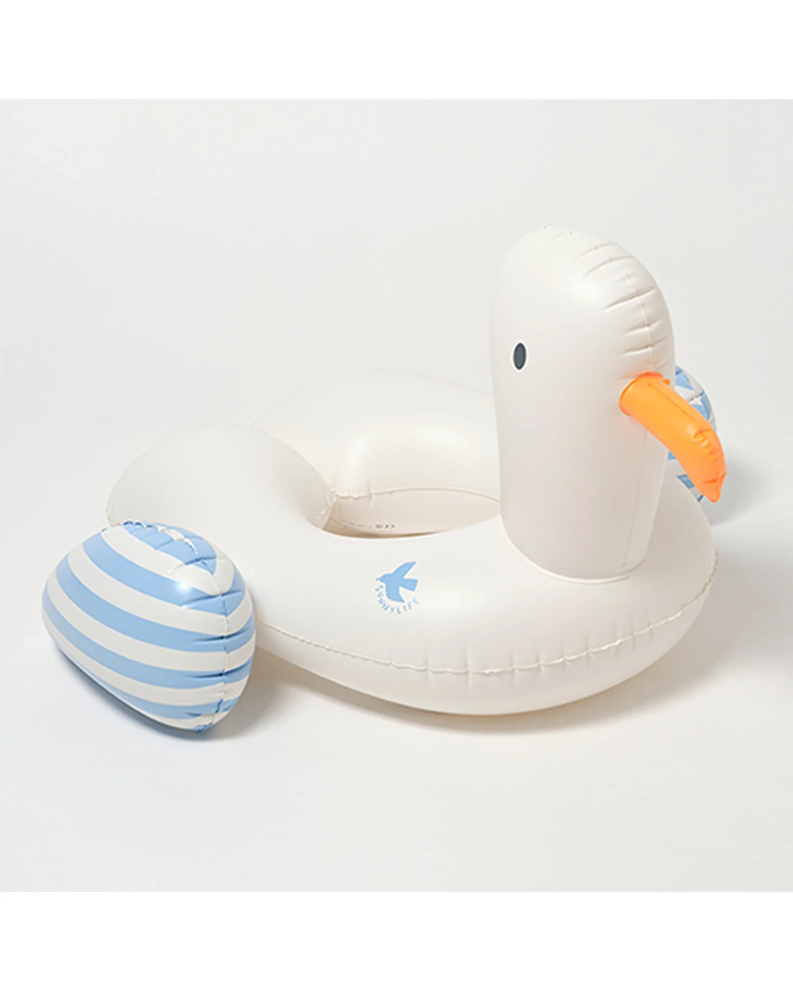 Sunnylife Kids Tube Pool Ring Sammy the Seagull Blue Stripe - Image 2