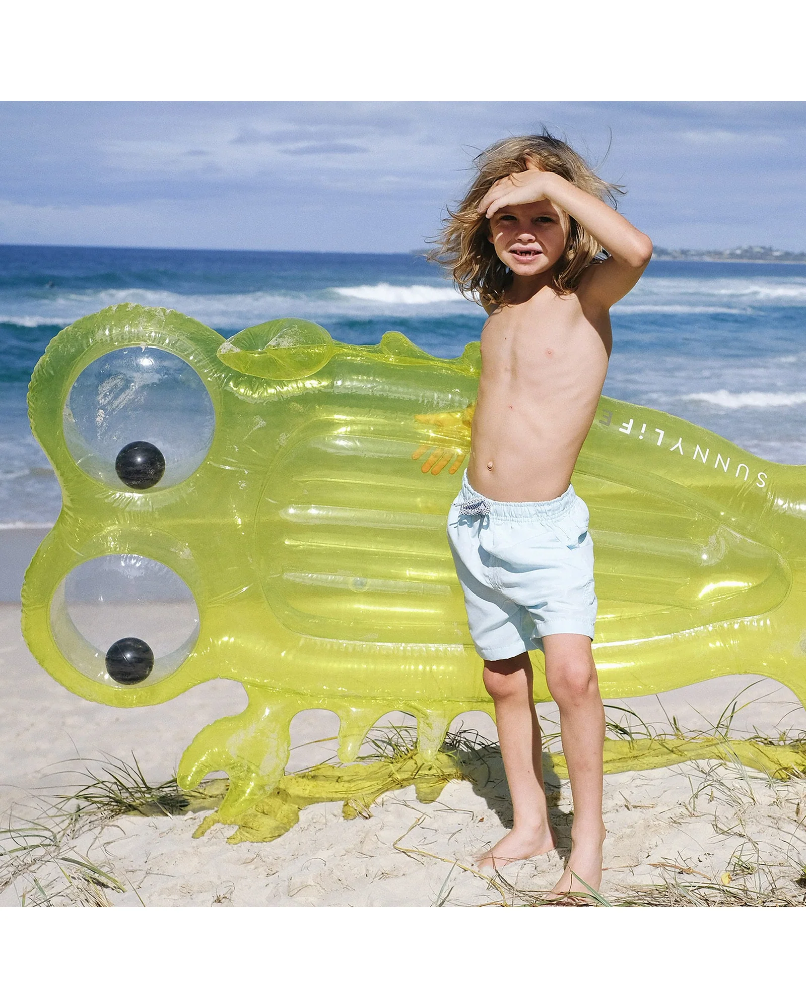 Sunnylife Luxe Lie On Float Sonny the Sea Creature Citrus - Image 3