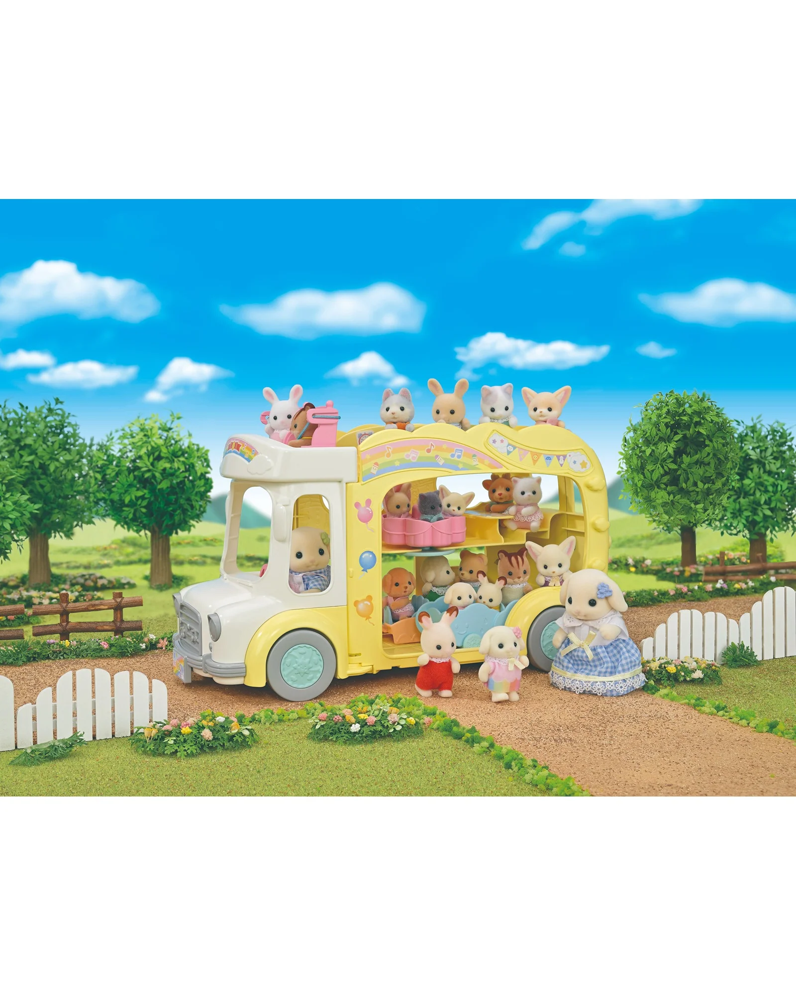 Sylvanian Families Rainbow Fun Nursery Bus - Image 2