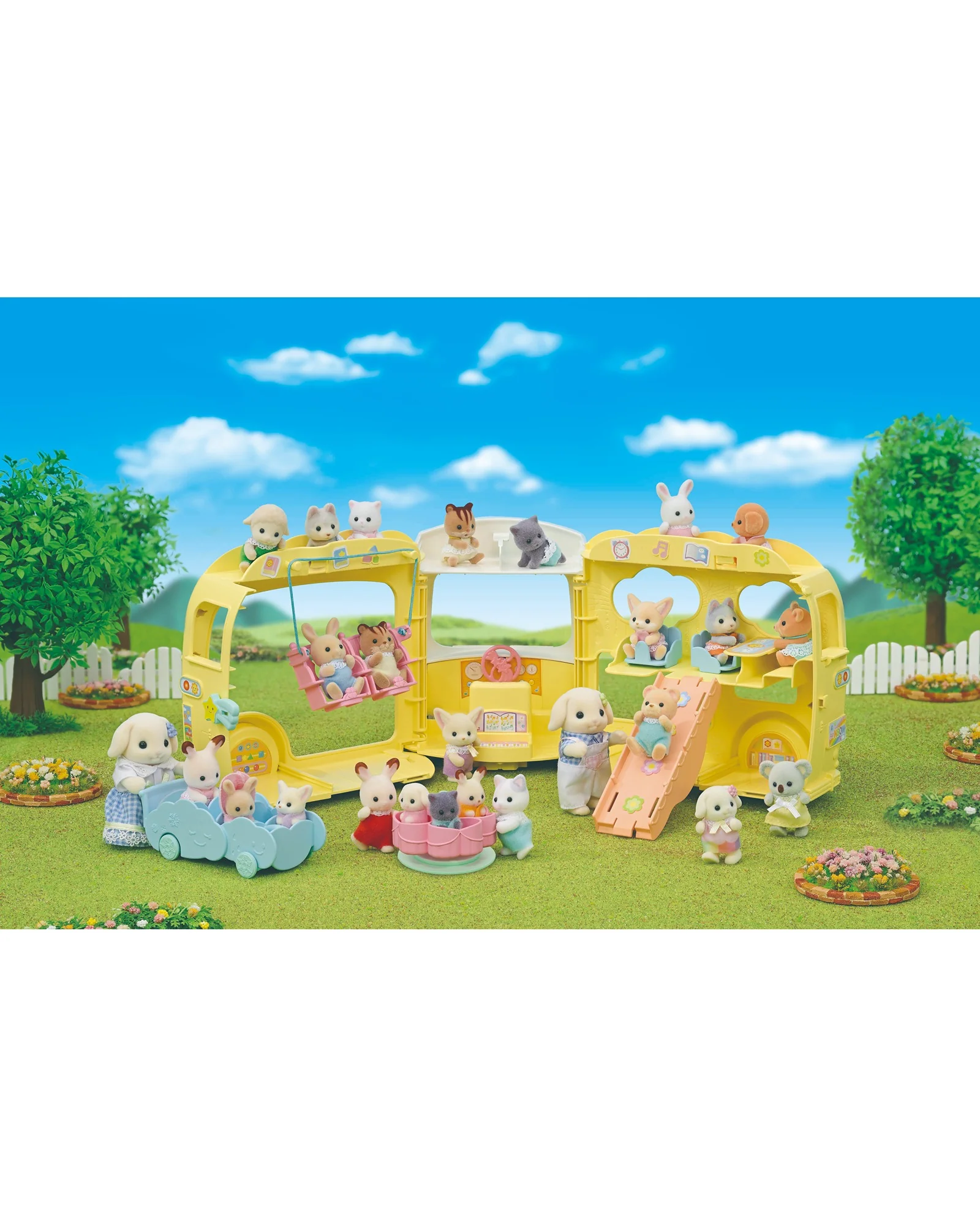 Sylvanian Families Rainbow Fun Nursery Bus - Image 3