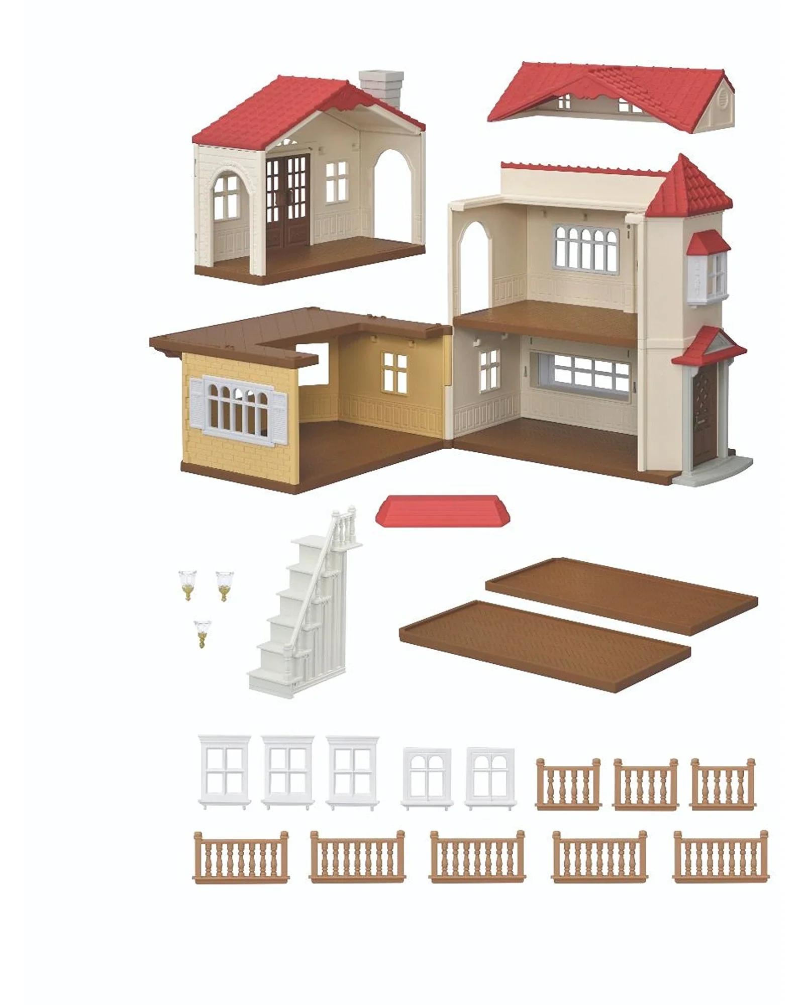 Sylvanian Families Red Roof Country Home with Attic - Image 3