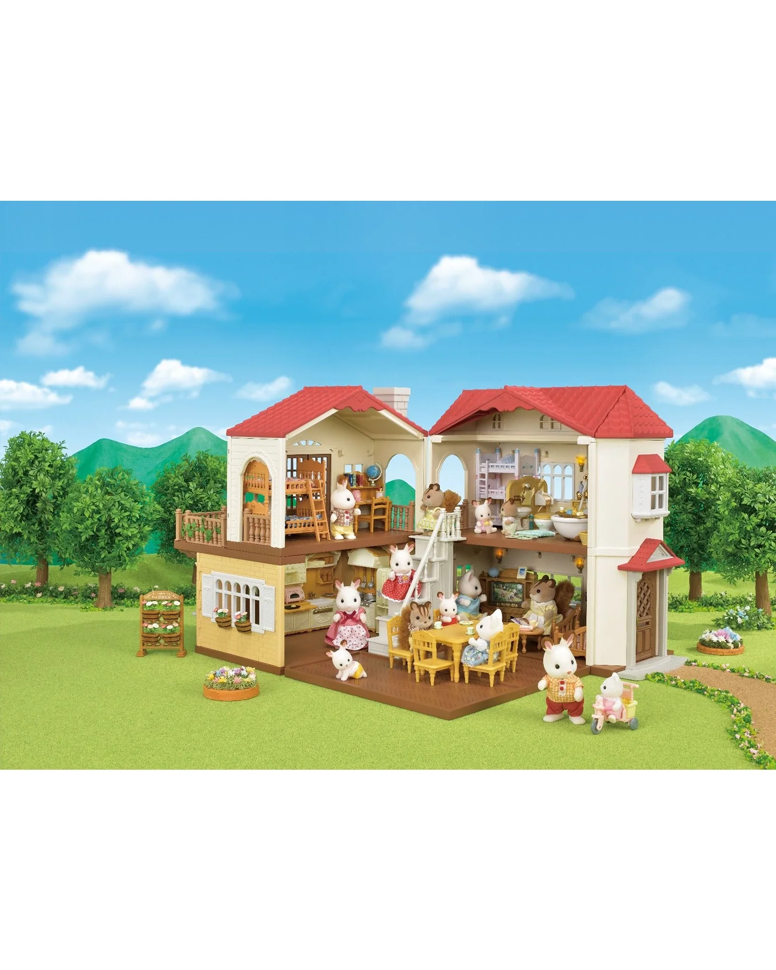Sylvanian Families Red Roof Country Home with Attic - Image 4
