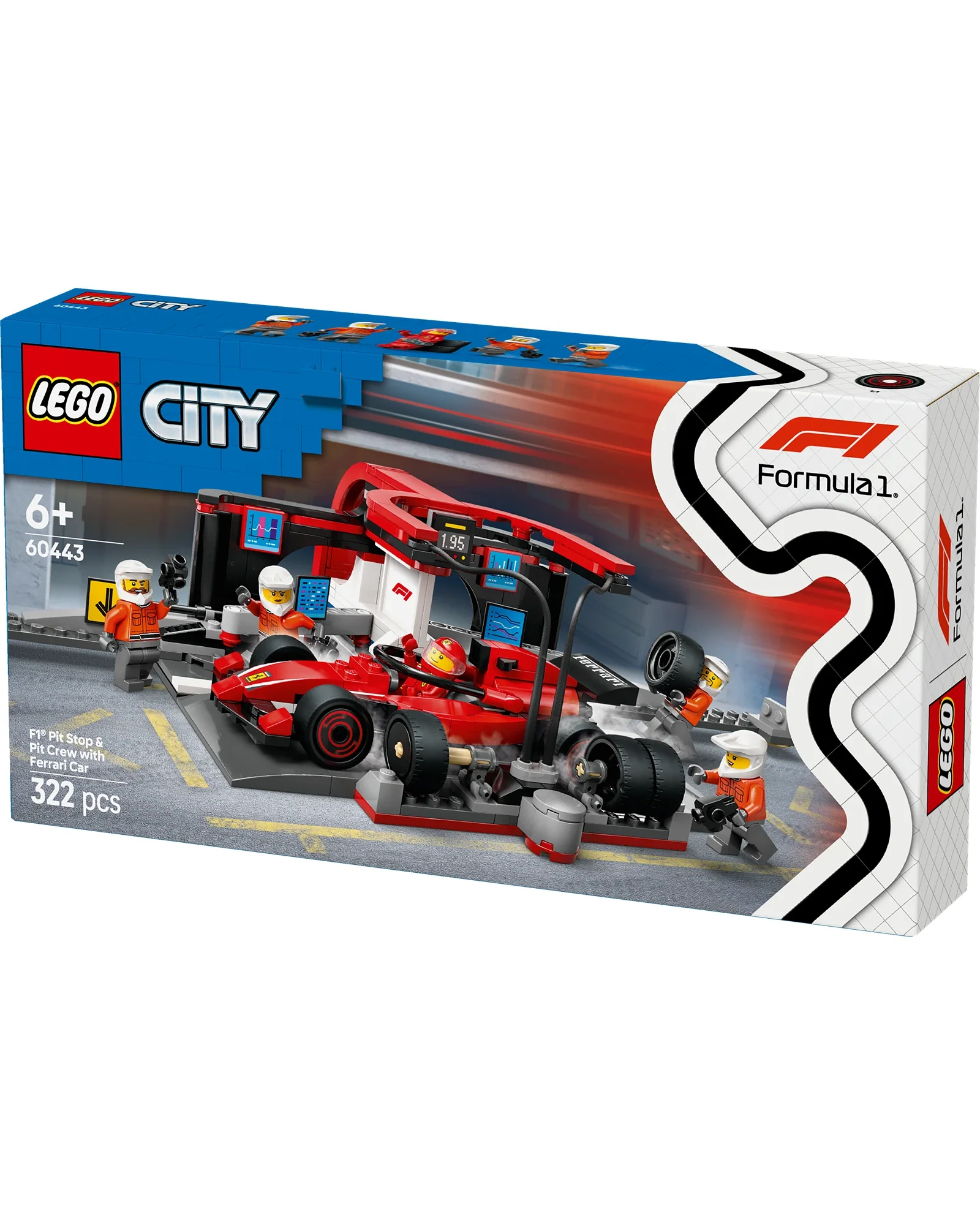 60443 F1 Pit Stop & Pit Crew with Ferrari Car - Image 4