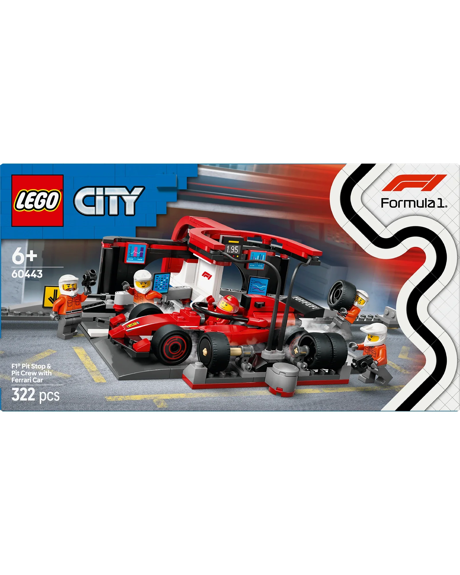 60443 F1 Pit Stop & Pit Crew with Ferrari Car - Image 5