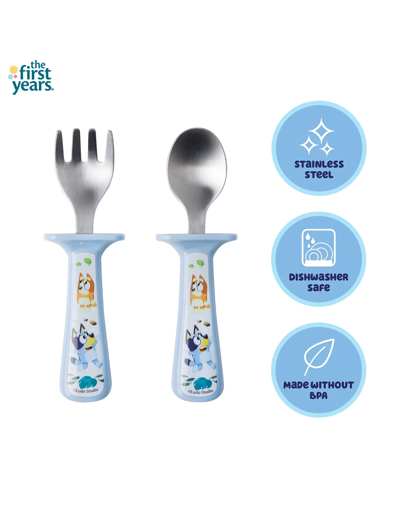 The First Years Bluey Toddler Fork & Spoon Set - Image 3