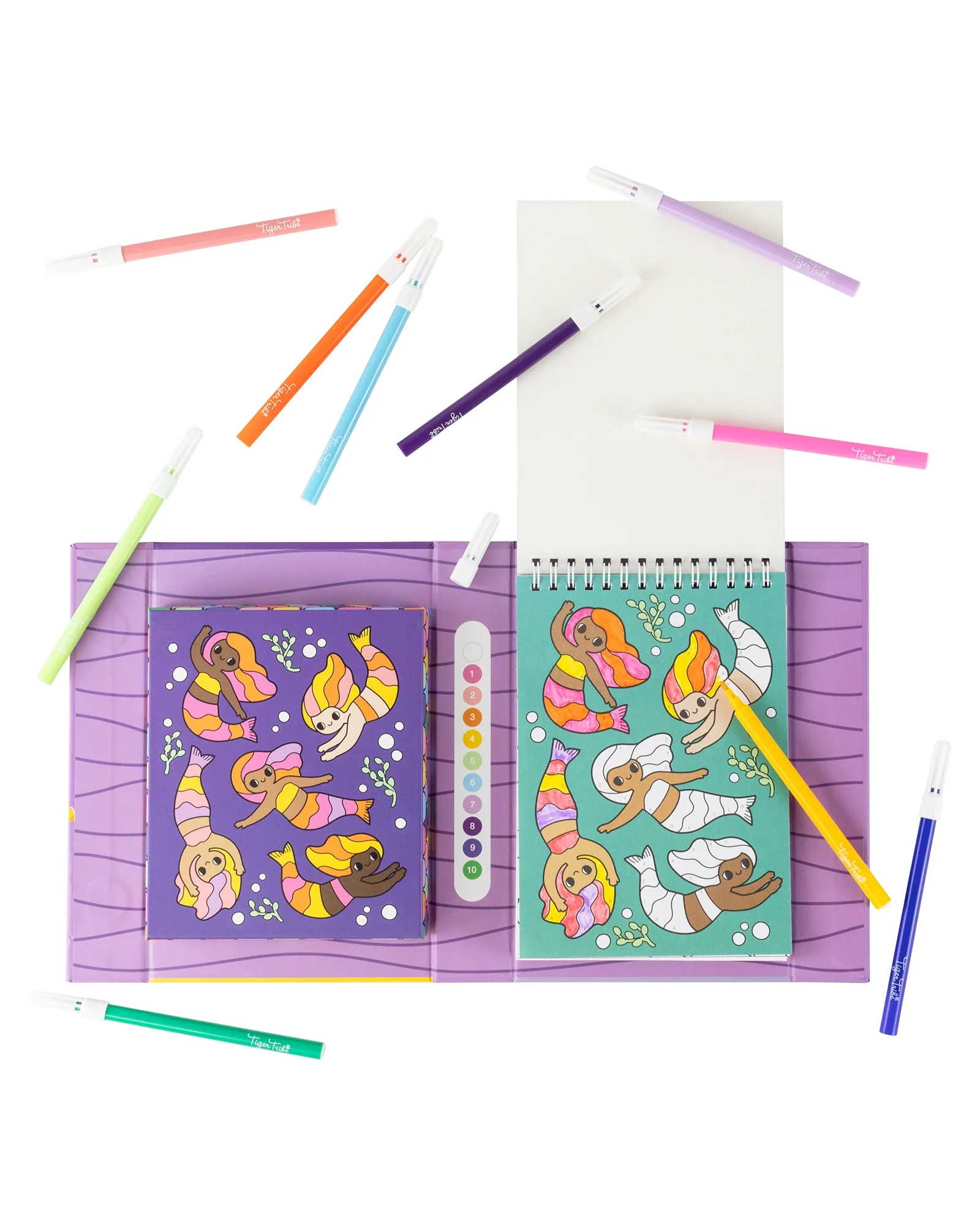 Tiger Tribe Colour by Numbers Mermaids and Friends - Image 3