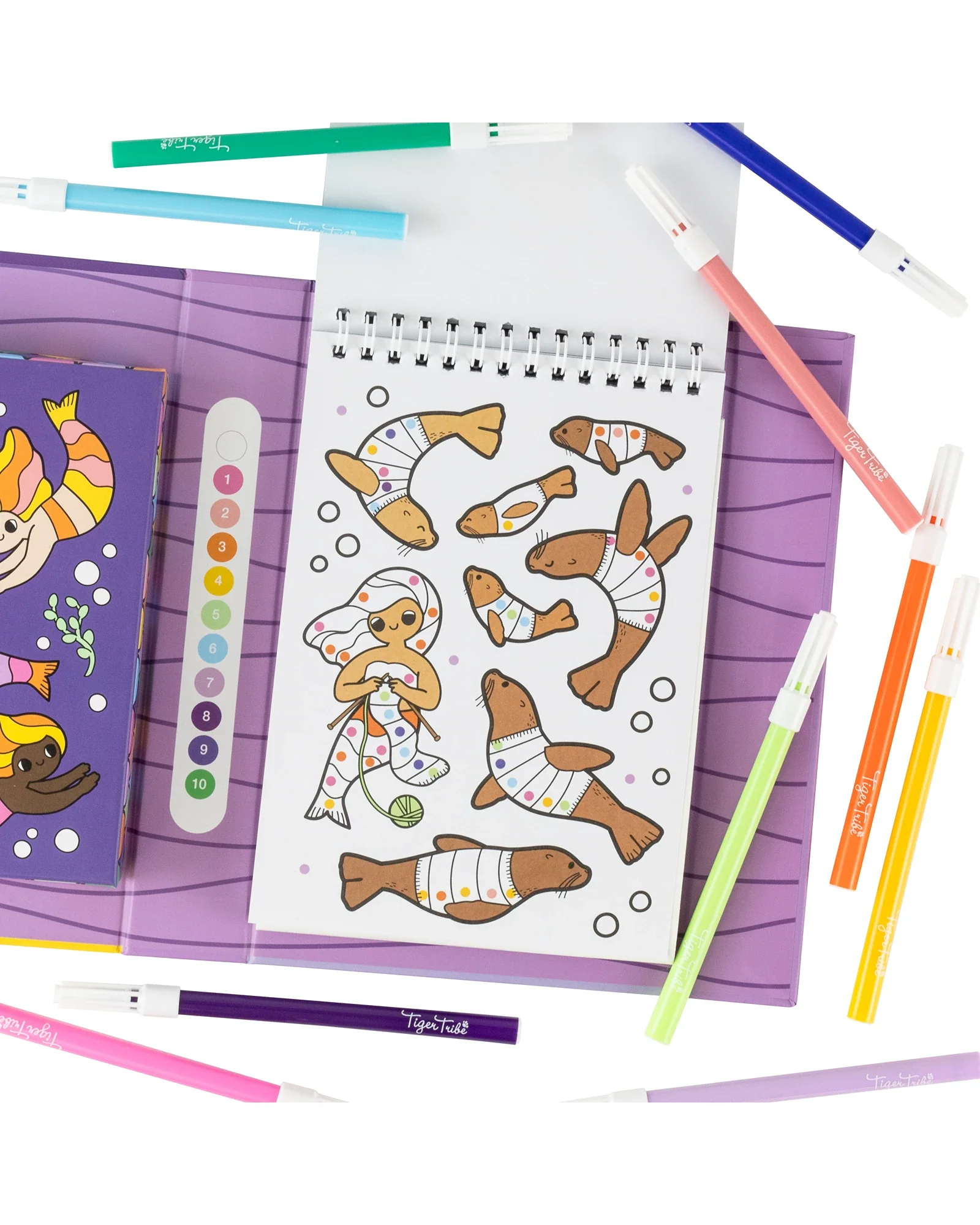Tiger Tribe Colour by Numbers Mermaids and Friends - Image 5