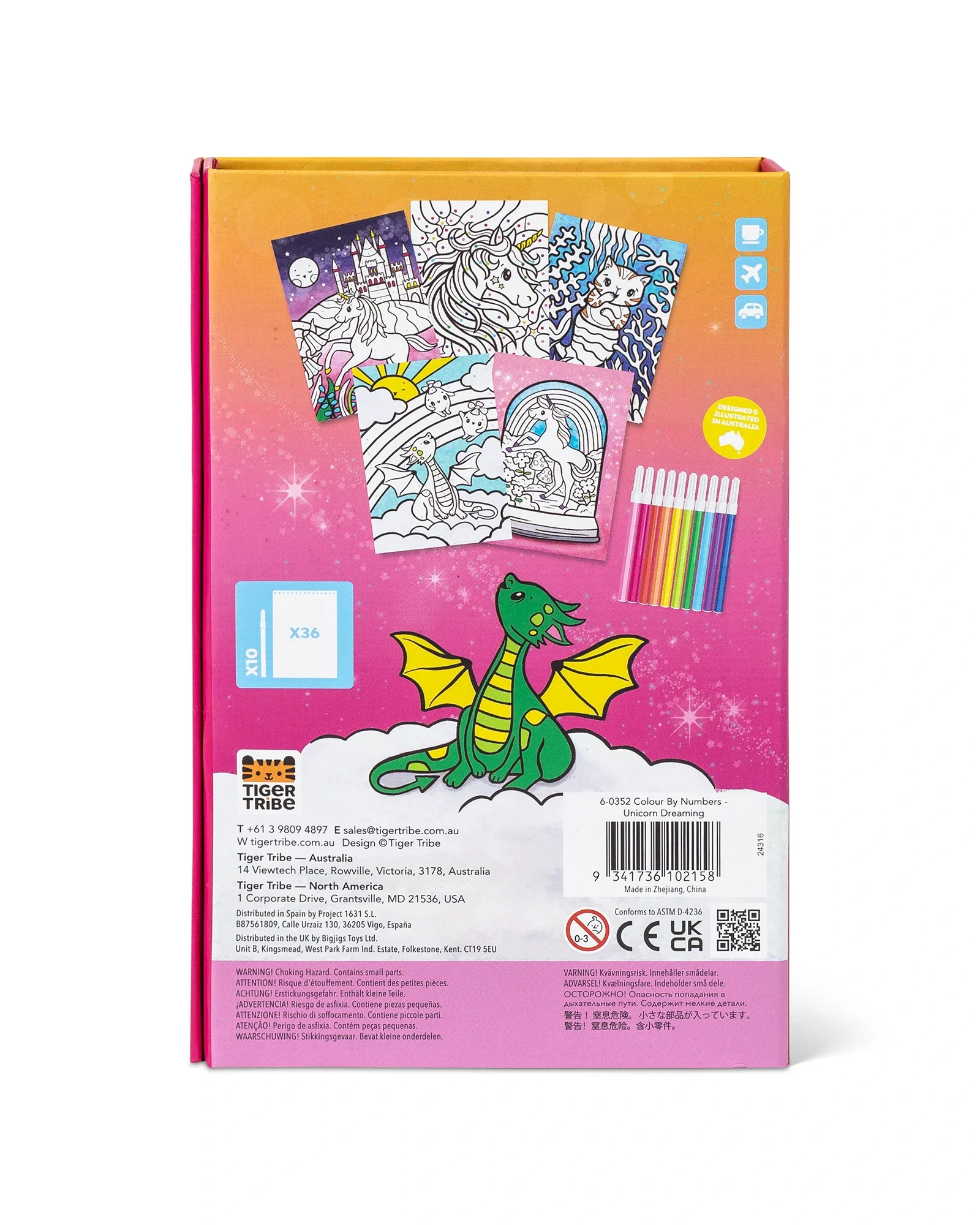 Tiger Tribe Colour By Numbers - Unicorn Dreaming - Image 8