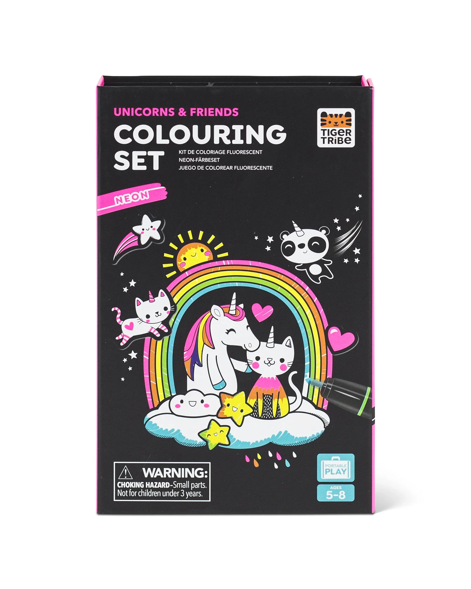 Tiger Tribe Colouring Set Neon Unicorn Friends