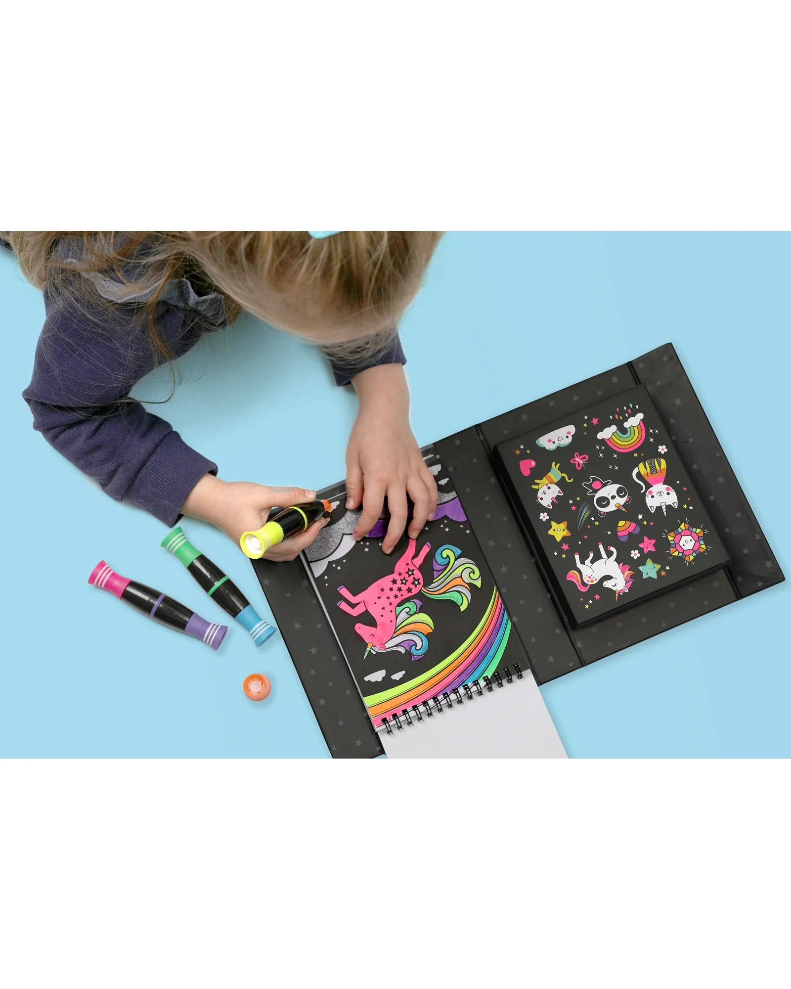 Tiger Tribe Colouring Set Neon Unicorn Friends - Image 12