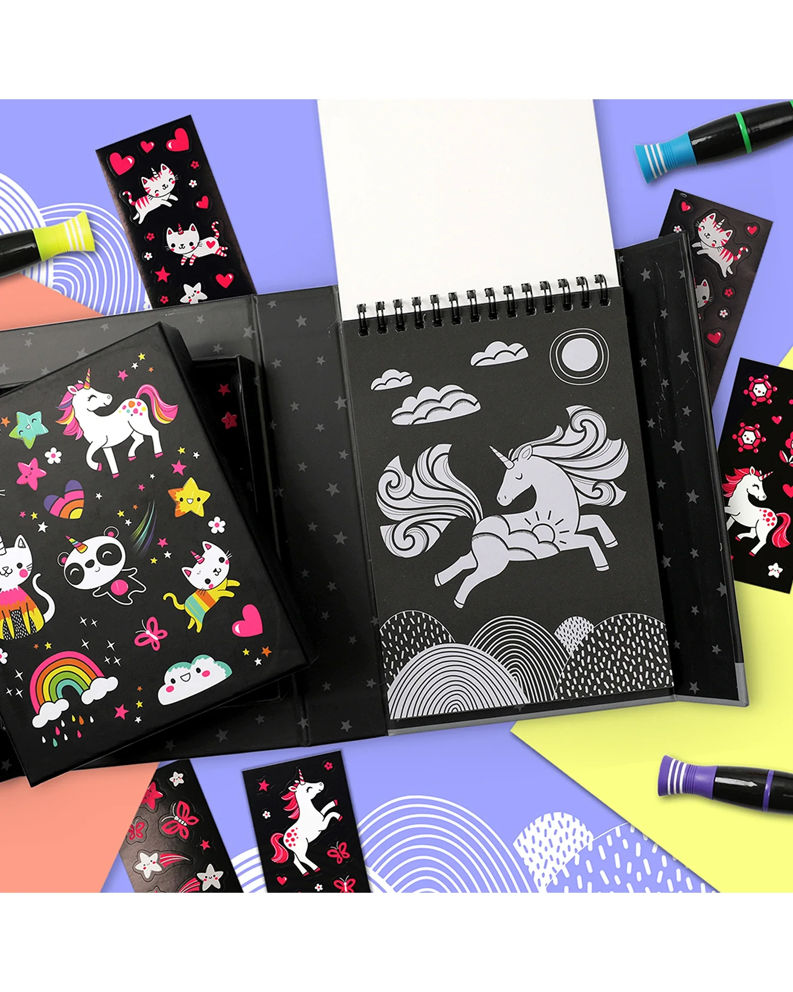 Tiger Tribe Colouring Set Neon Unicorn Friends - Image 13