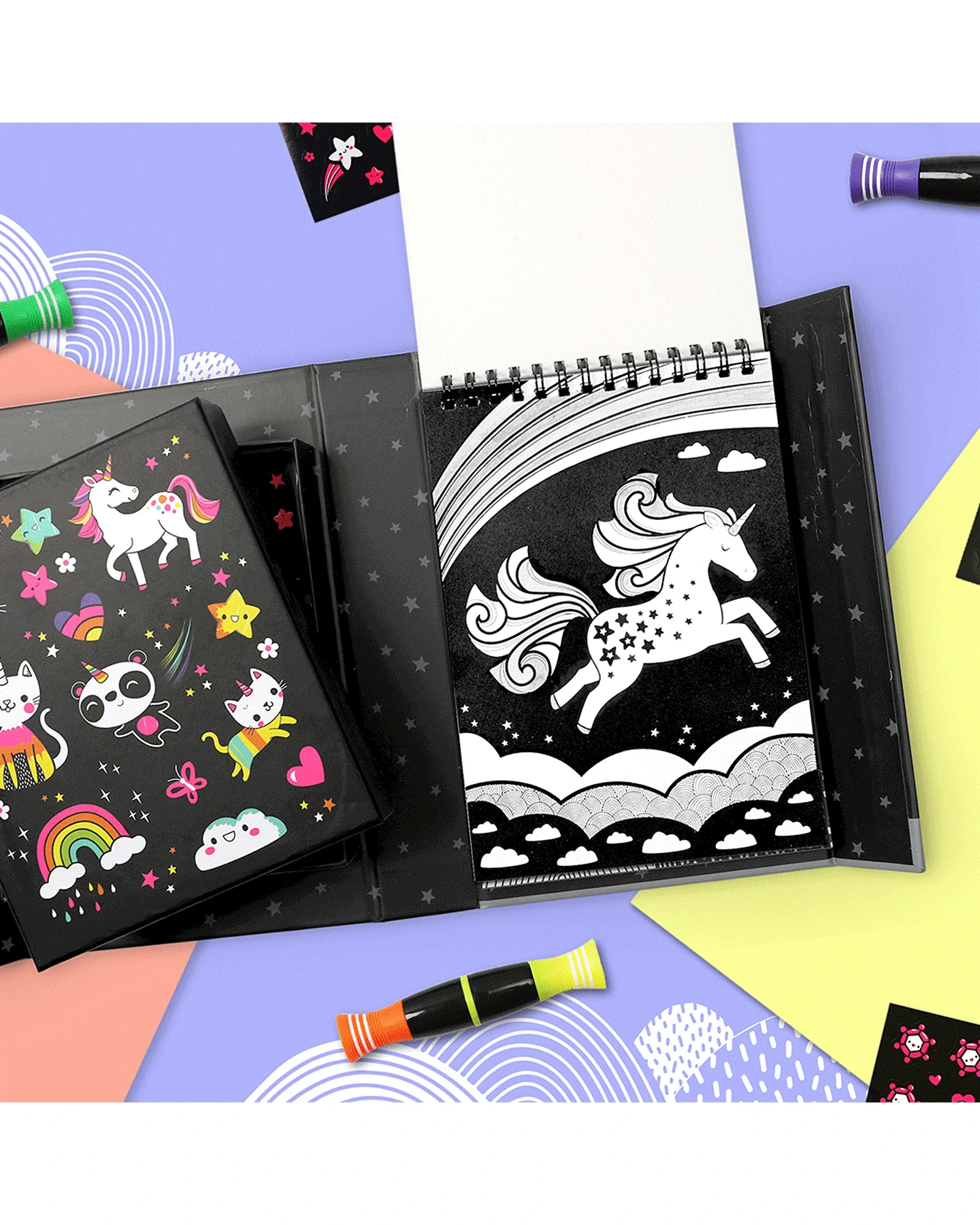 Tiger Tribe Colouring Set Neon Unicorn Friends - Image 16