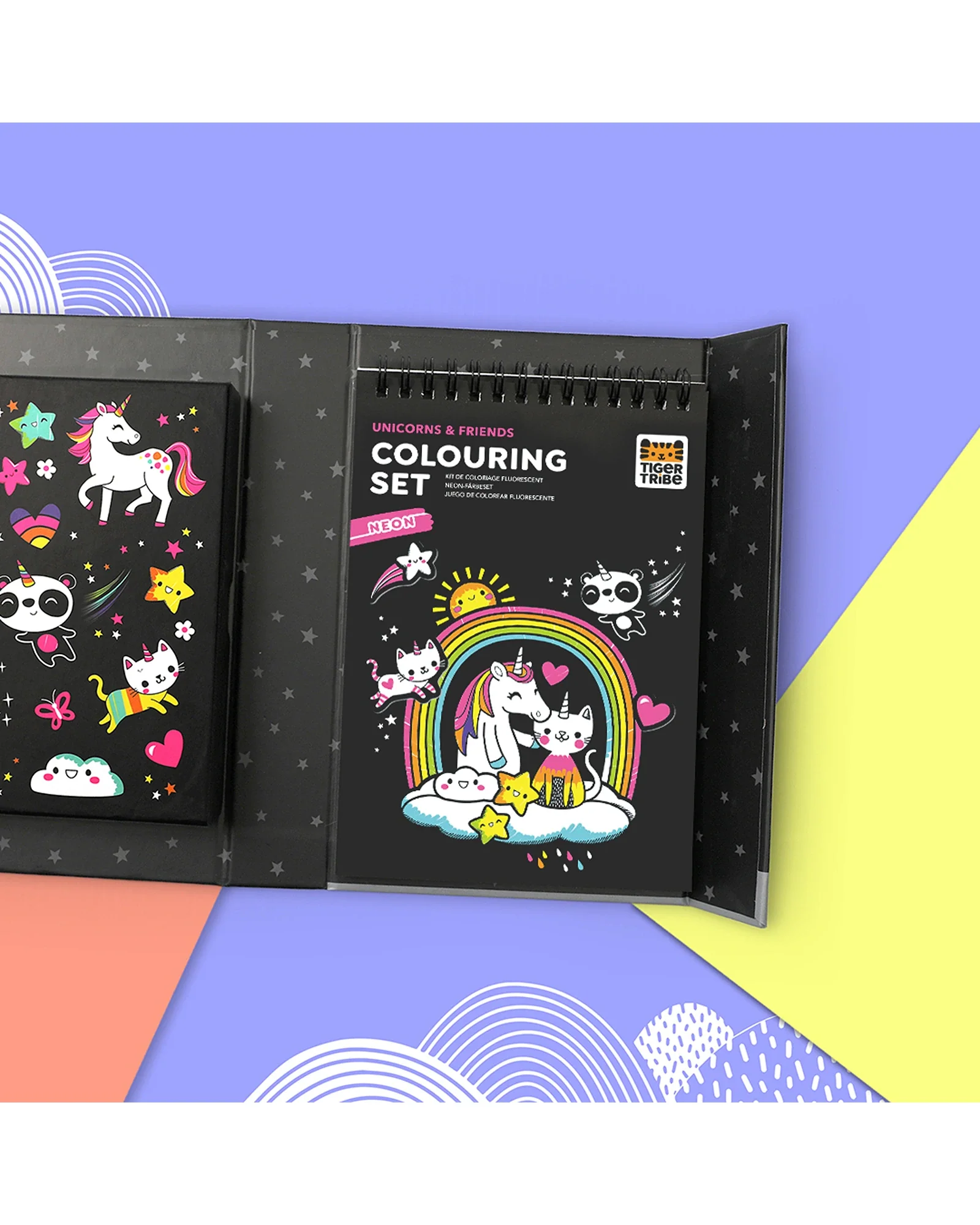 Tiger Tribe Colouring Set Neon Unicorn Friends - Image 8