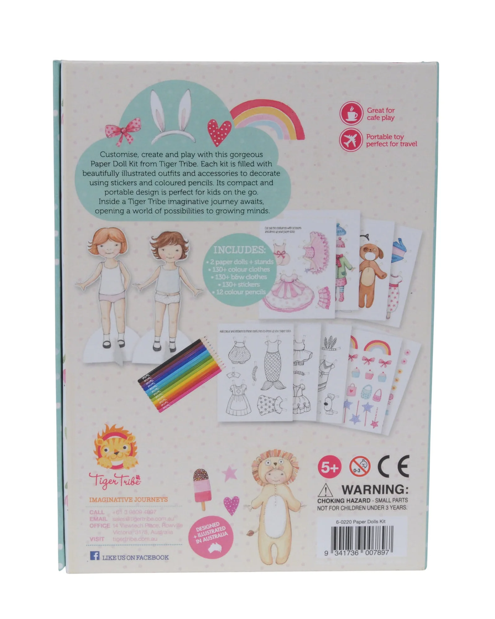 Tiger Tribe Paper Dolls Kit Vintage - Image 7