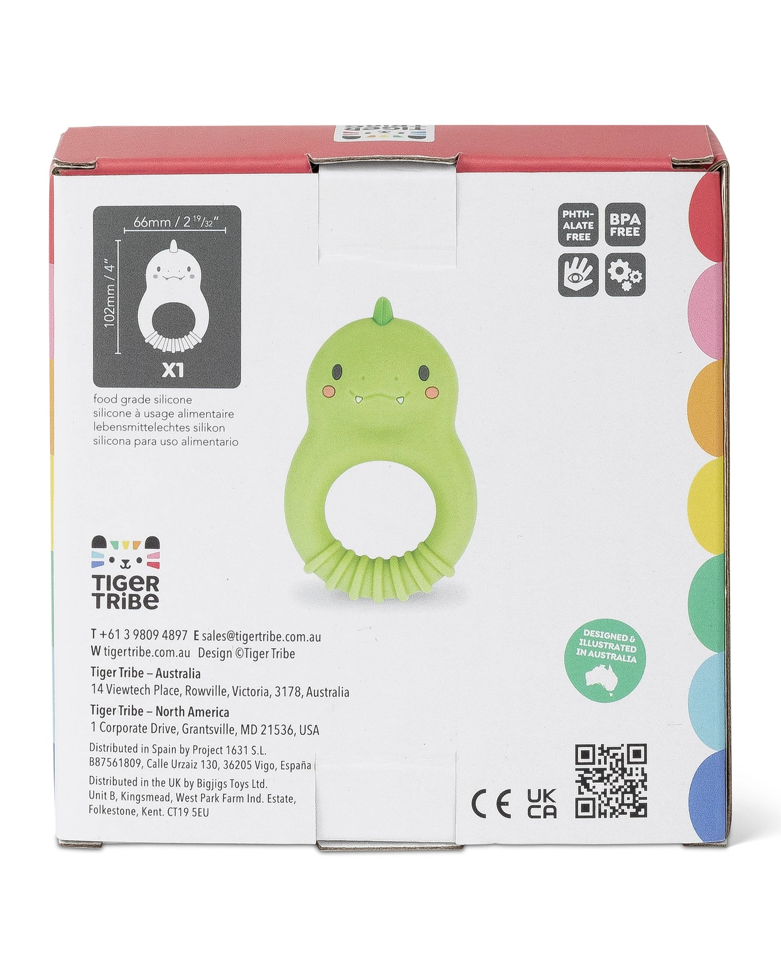 Tiger Tribe Silicone Teether - Dino - Image 4