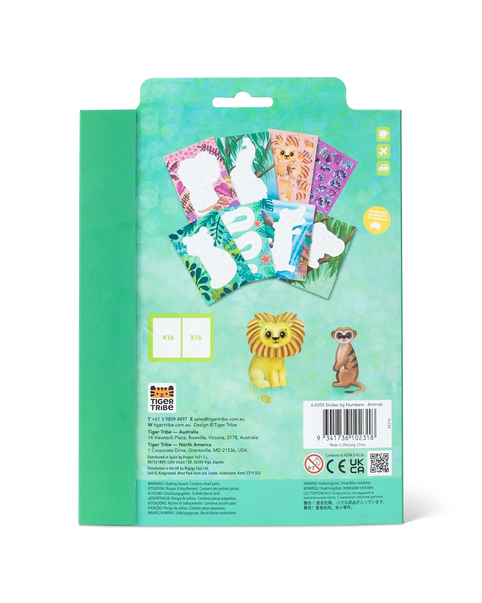 Tiger Tribe Sticker By Numbers - Animals - Image 3