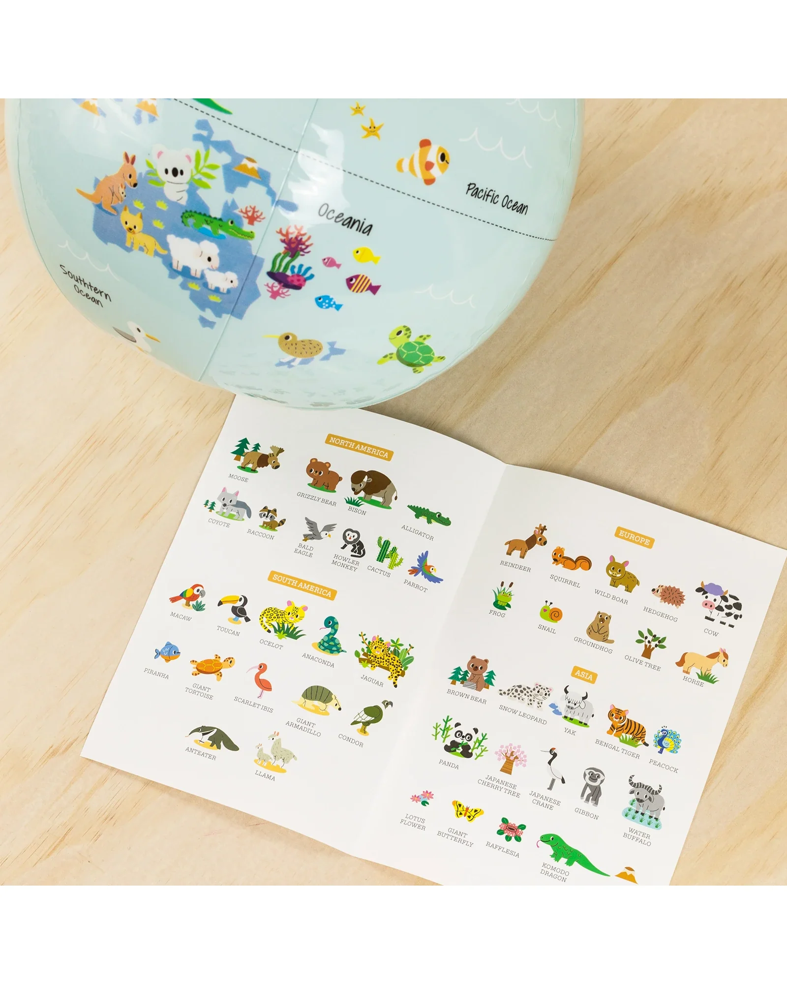 Tiger Tribe World Globe Baby Animals 30cm - Image 3