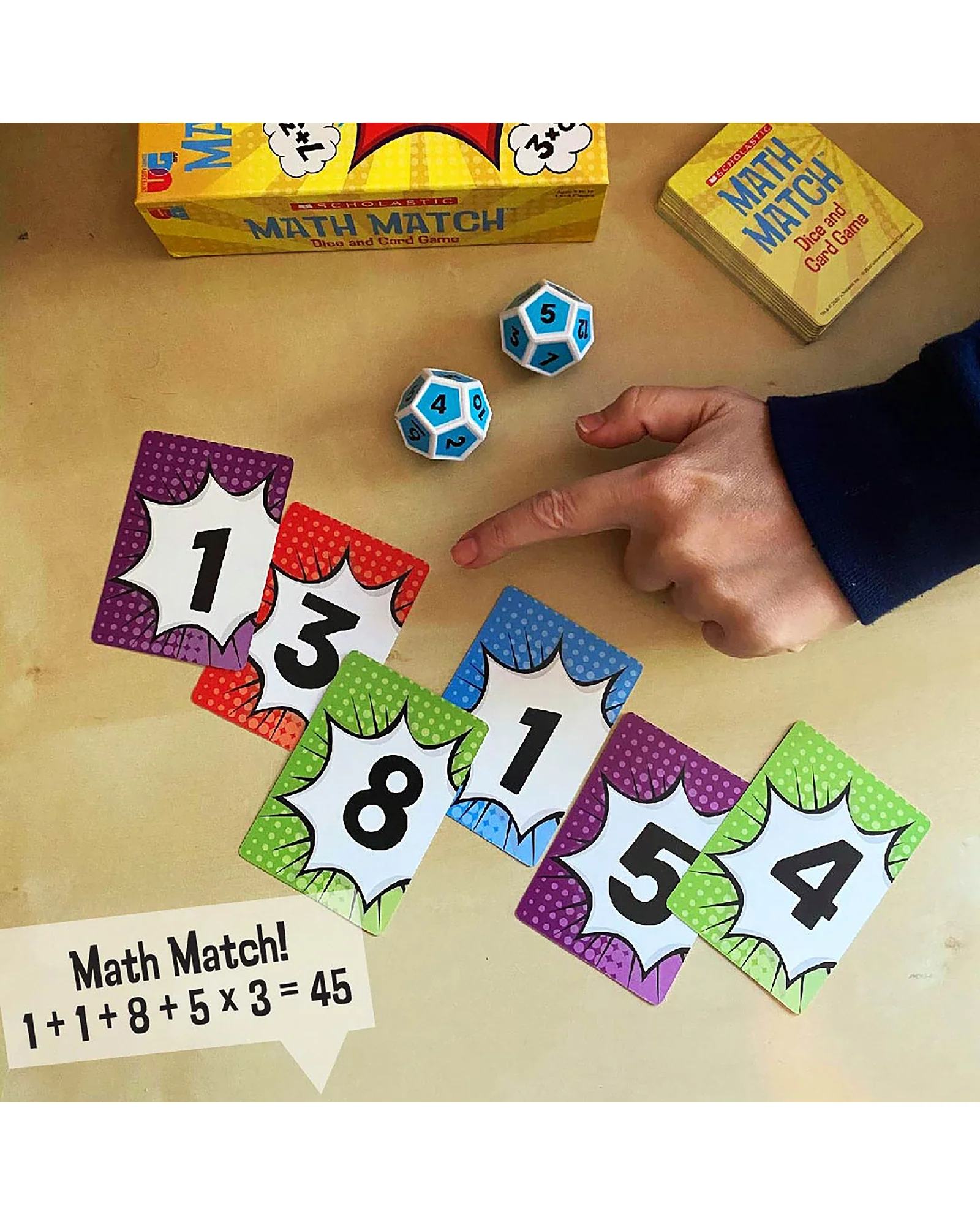 Tinned Game Scholastic Math Match Dice and Card Game - Image 5