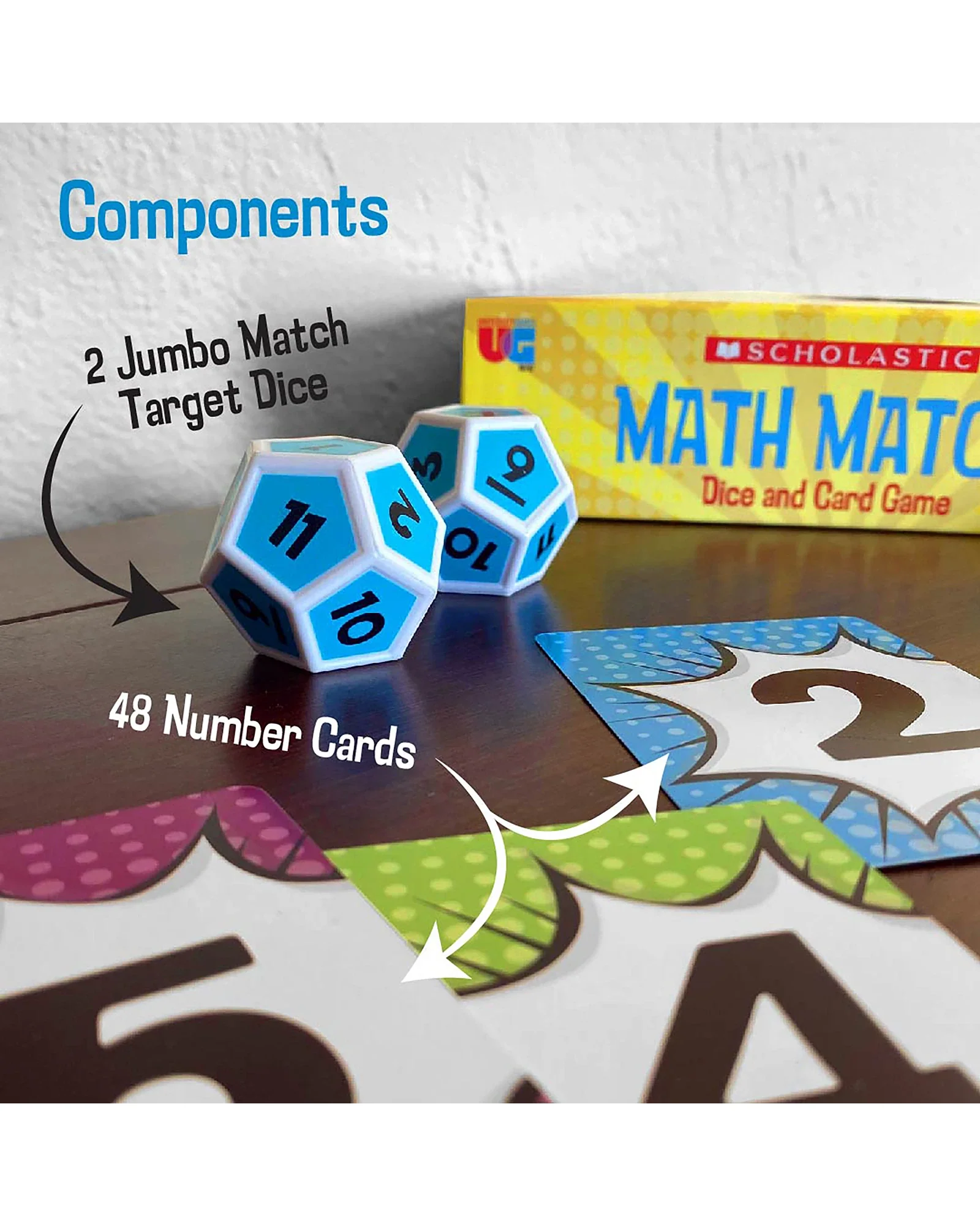 Tinned Game Scholastic Math Match Dice and Card Game - Image 7