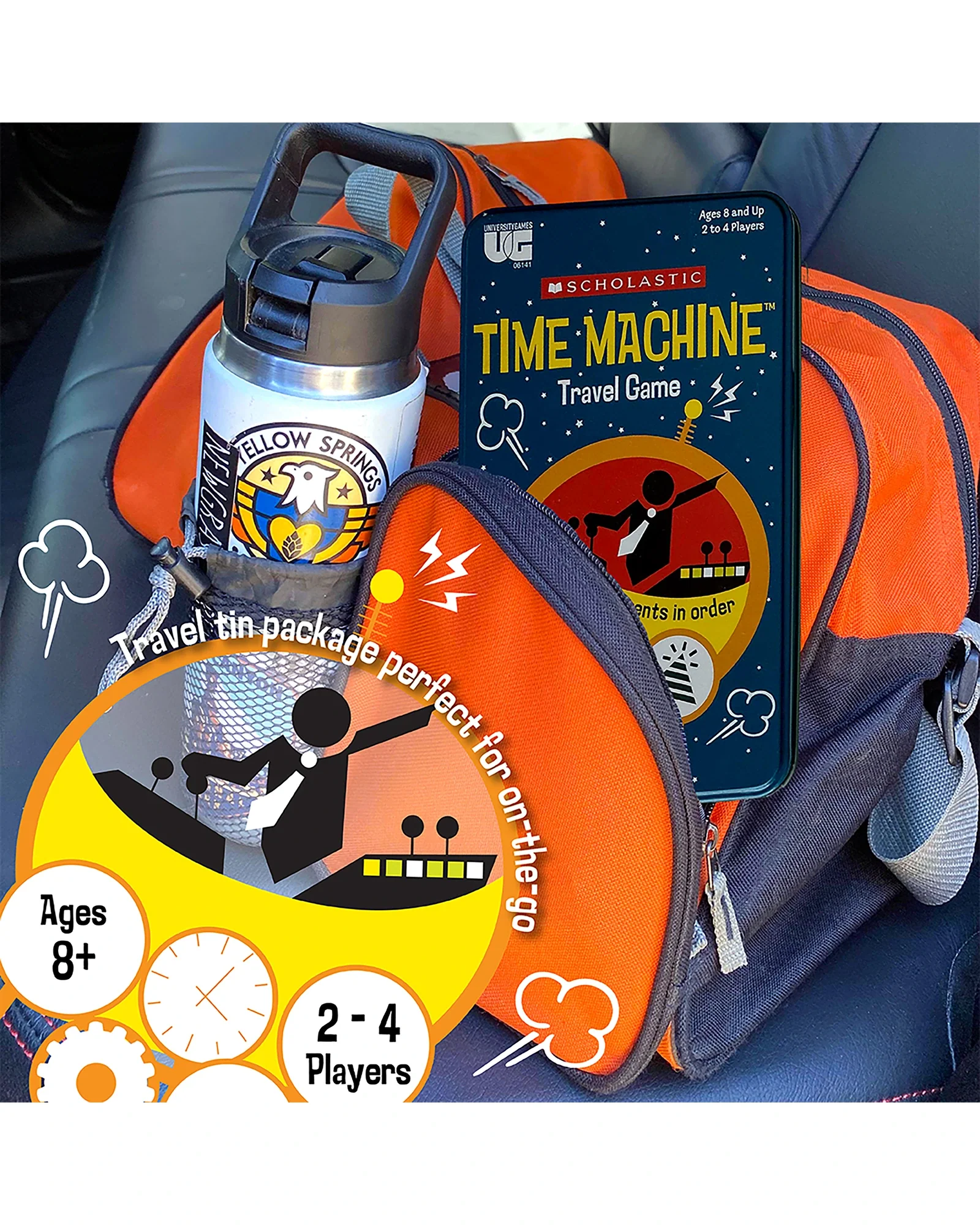 Tinned Game Scholastic Time Machine Travel Game - Image 3