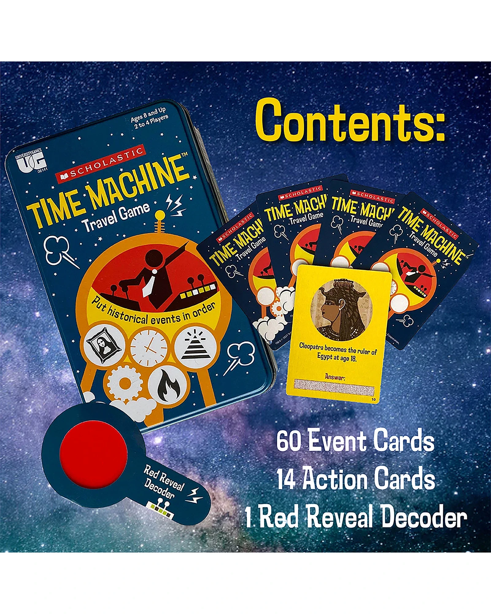 Tinned Game Scholastic Time Machine Travel Game - Image 4