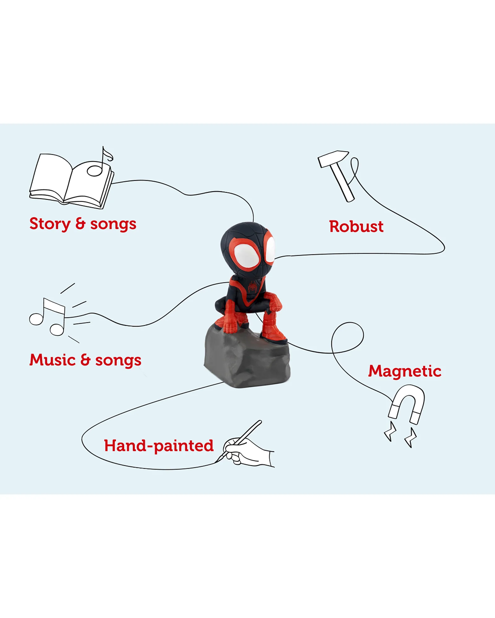 Tonies Marvel Spidey And His Amazing Friends: Spin (Miles Morales) Tonie Audio Character - Image 3