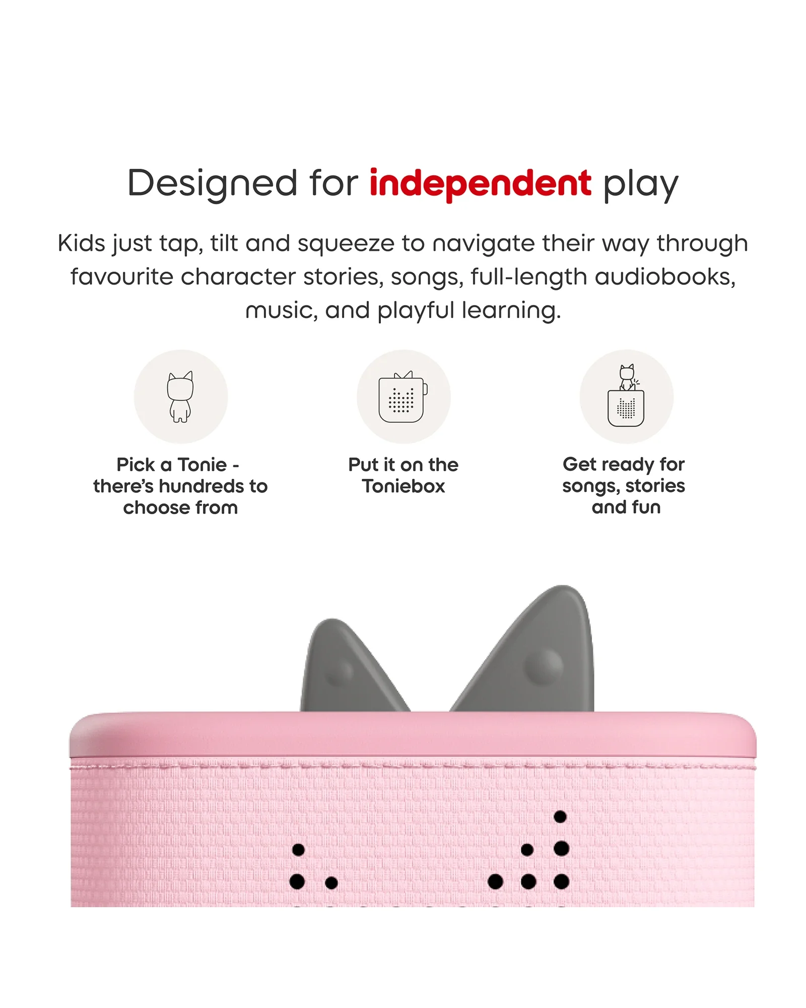 Tonies Toniebox 2 Starter Set with Creative Tonie Rubie - Cloud Pink - Image 6