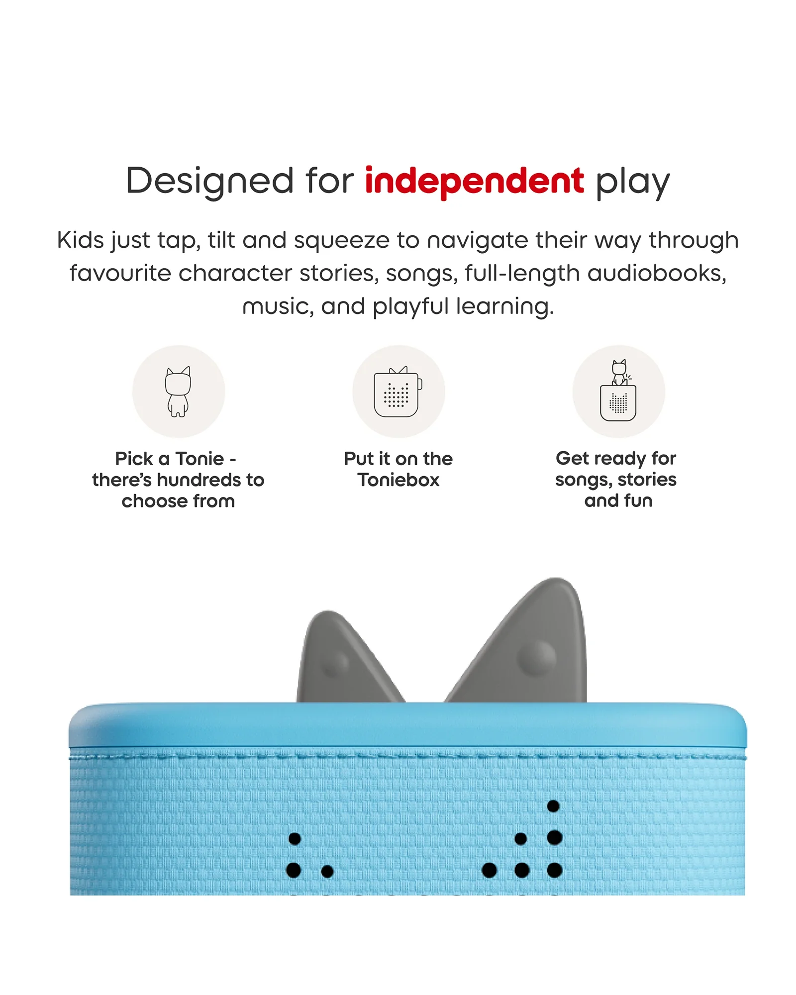 Tonies Toniebox 2 Starter Set with Creative Tonie Rubie - Sky Blue - Image 6