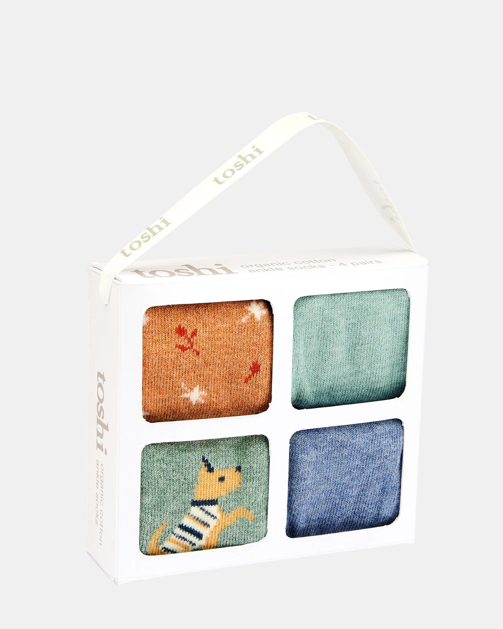 Toshi Organic Socks Gift Box Ankle - Assorted - Sunshine 1 to 2 Years