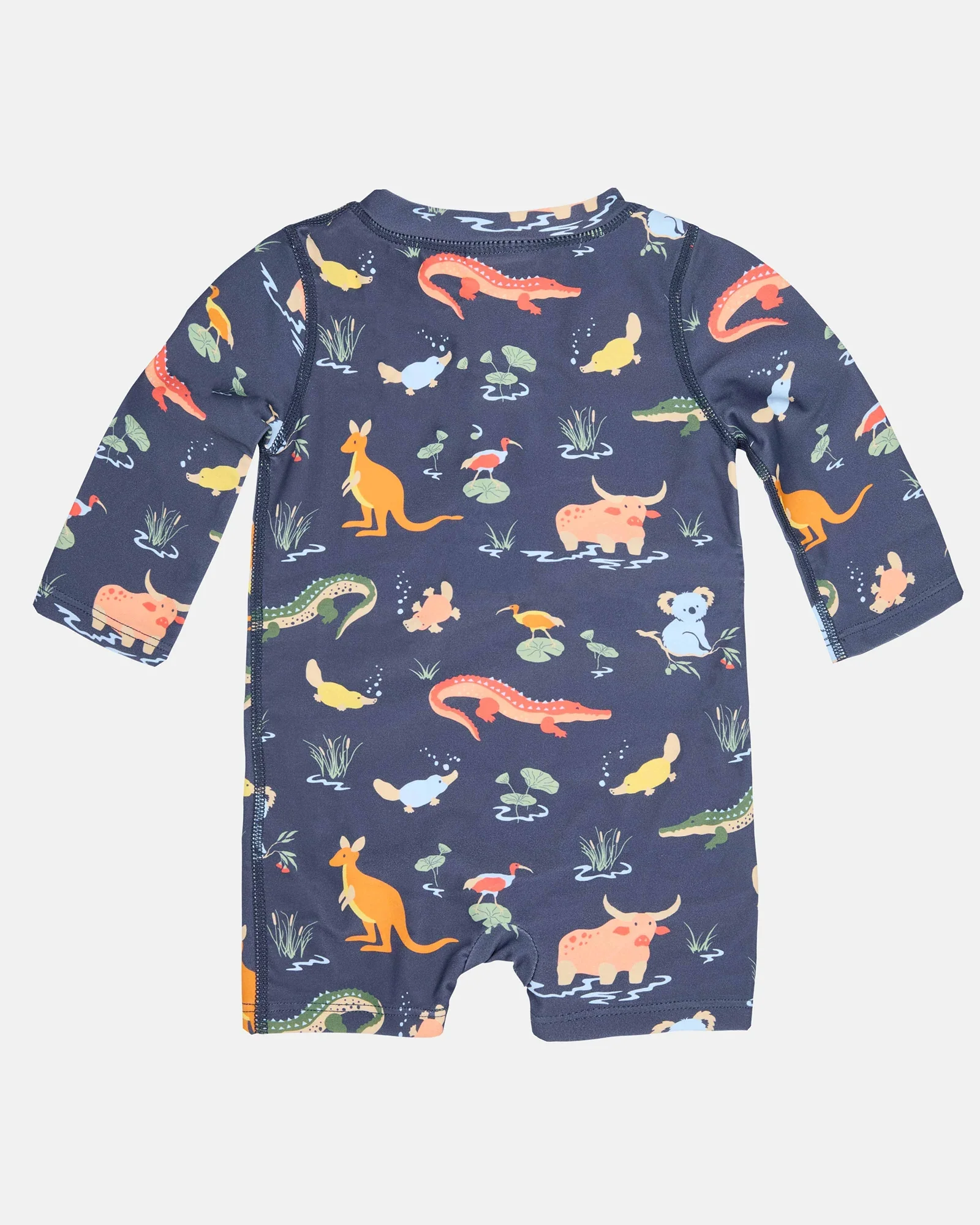 Toshi Swim Onesie L/S Splash - Kakadu Moonlight 000 - Image 2