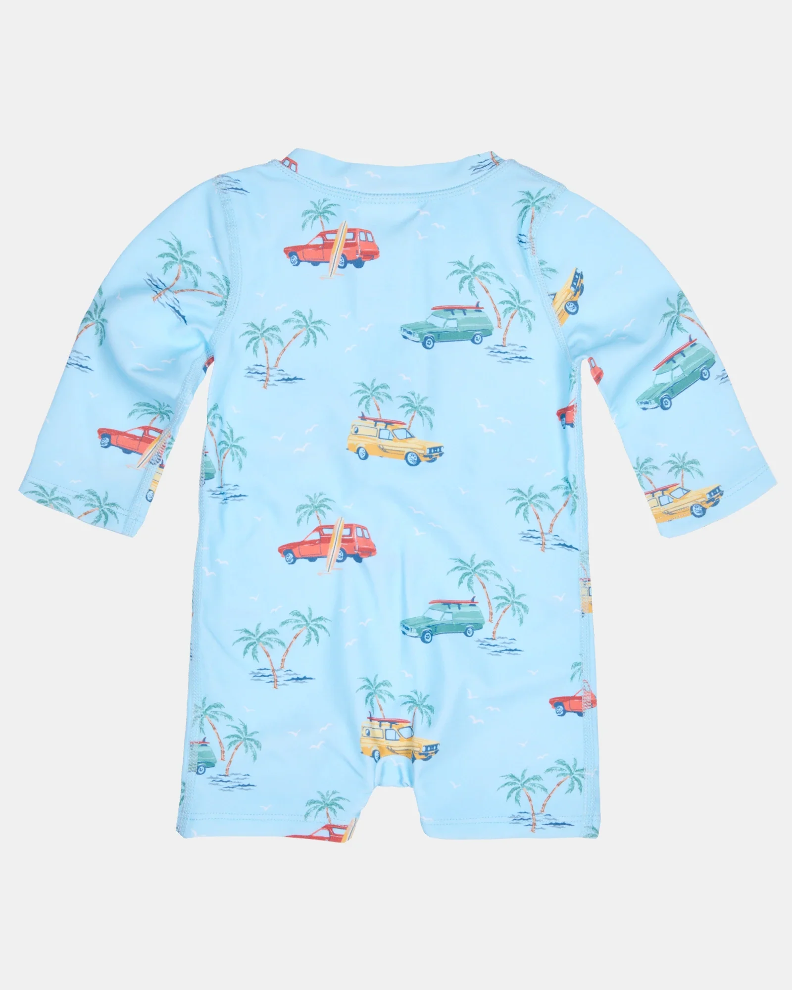 Toshi Swim Onesie L/S Splash - Swell Seekers Sky 0 - Image 2