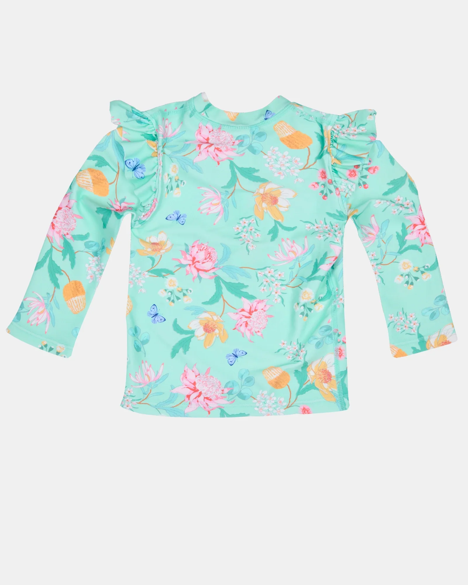 Toshi Swim Rashie L/S Ripple - Waratah Mint 1 - Image 2