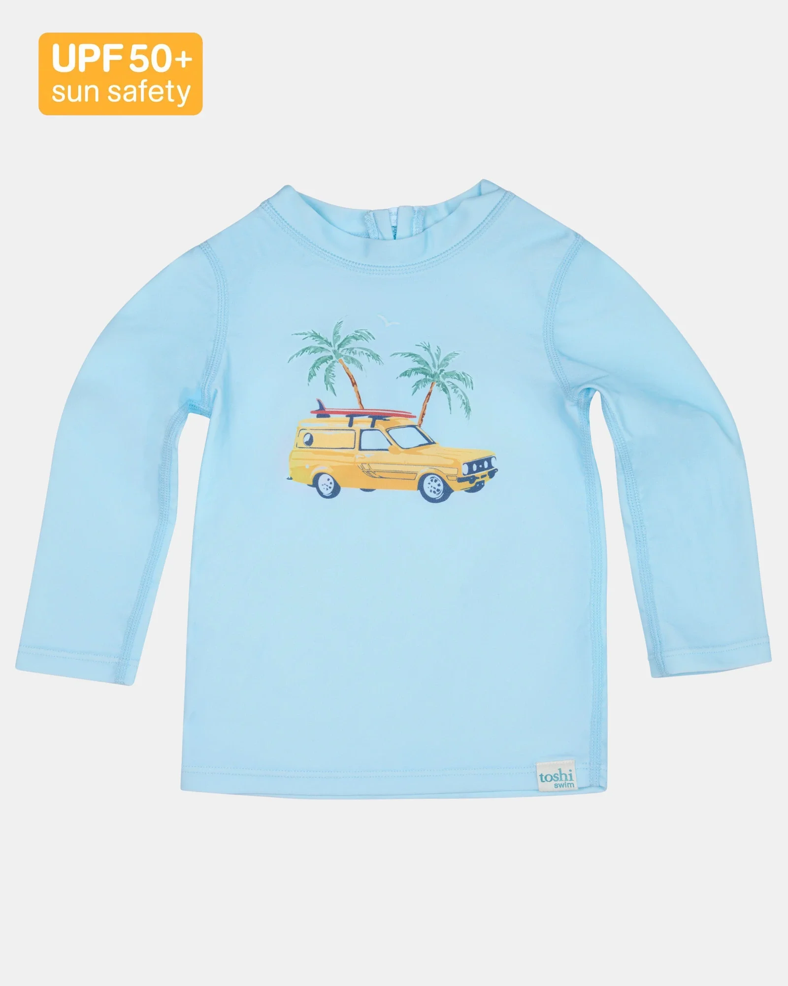 Toshi Swim Rashie L/S Splash - Swell Seekers Sky 0