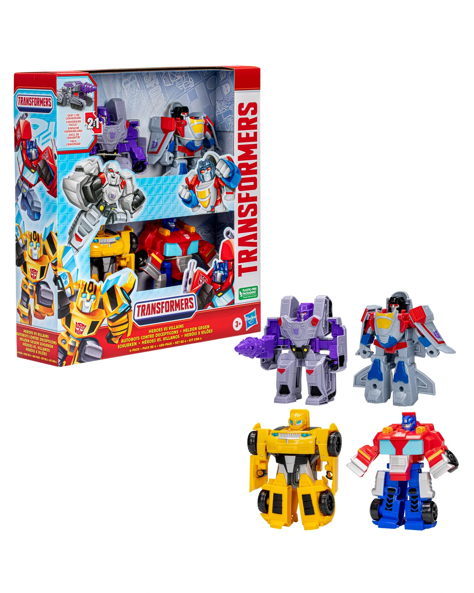 TRANSFORMERS EVERGREEN HEROES VS VILLAINS 4 PACK