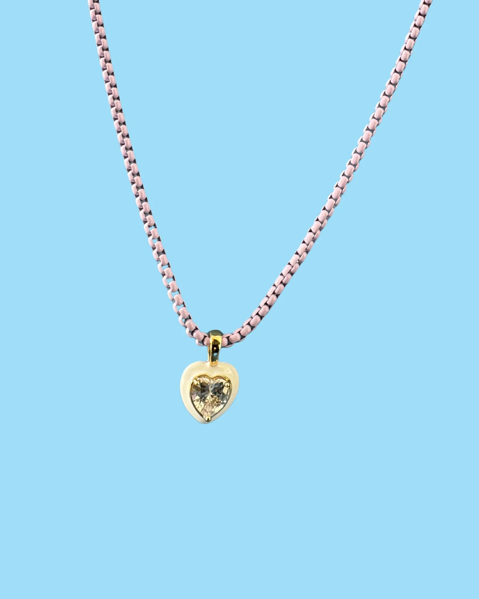 Violet Vibe Purple Chain Heart Necklace