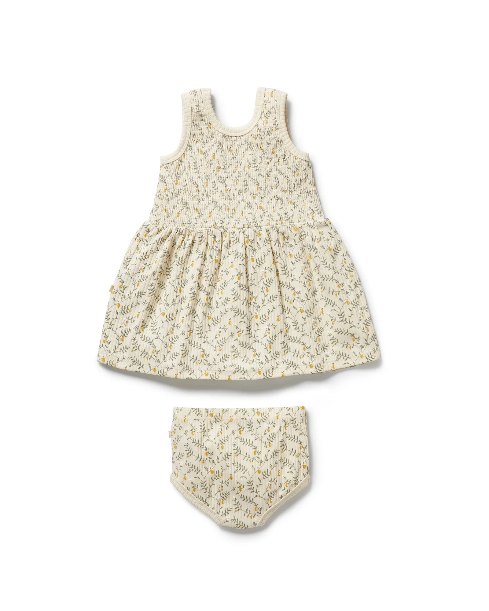 Wilson & Frenchy Lemon Leaf Organic Dress Set 12 TO 18 MONTHS - Image 2
