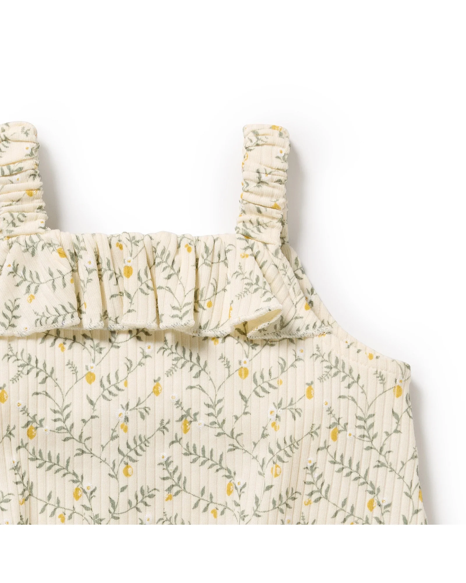 Wilson & Frenchy Lemon Leaf Organic Playsuit 0-3 Months - Image 4