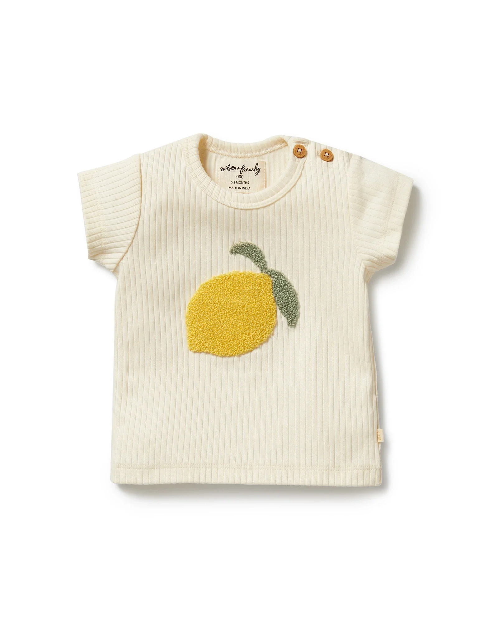 Wilson & Frenchy Lemon Leaf Organic Tee 0-3 Months