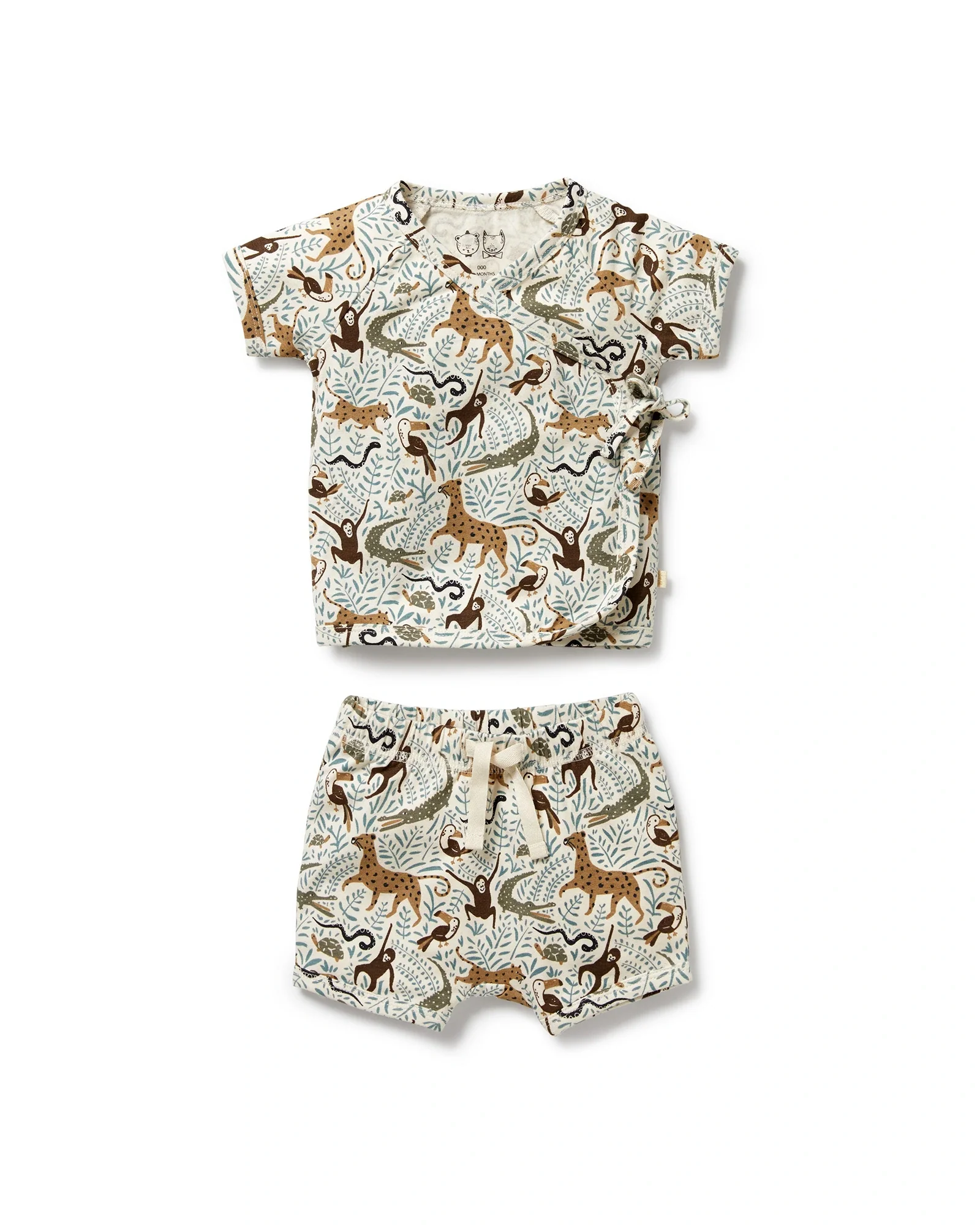 Wilson & Frenchy Mini Jungle Organic Kimono Set 0-3 Months