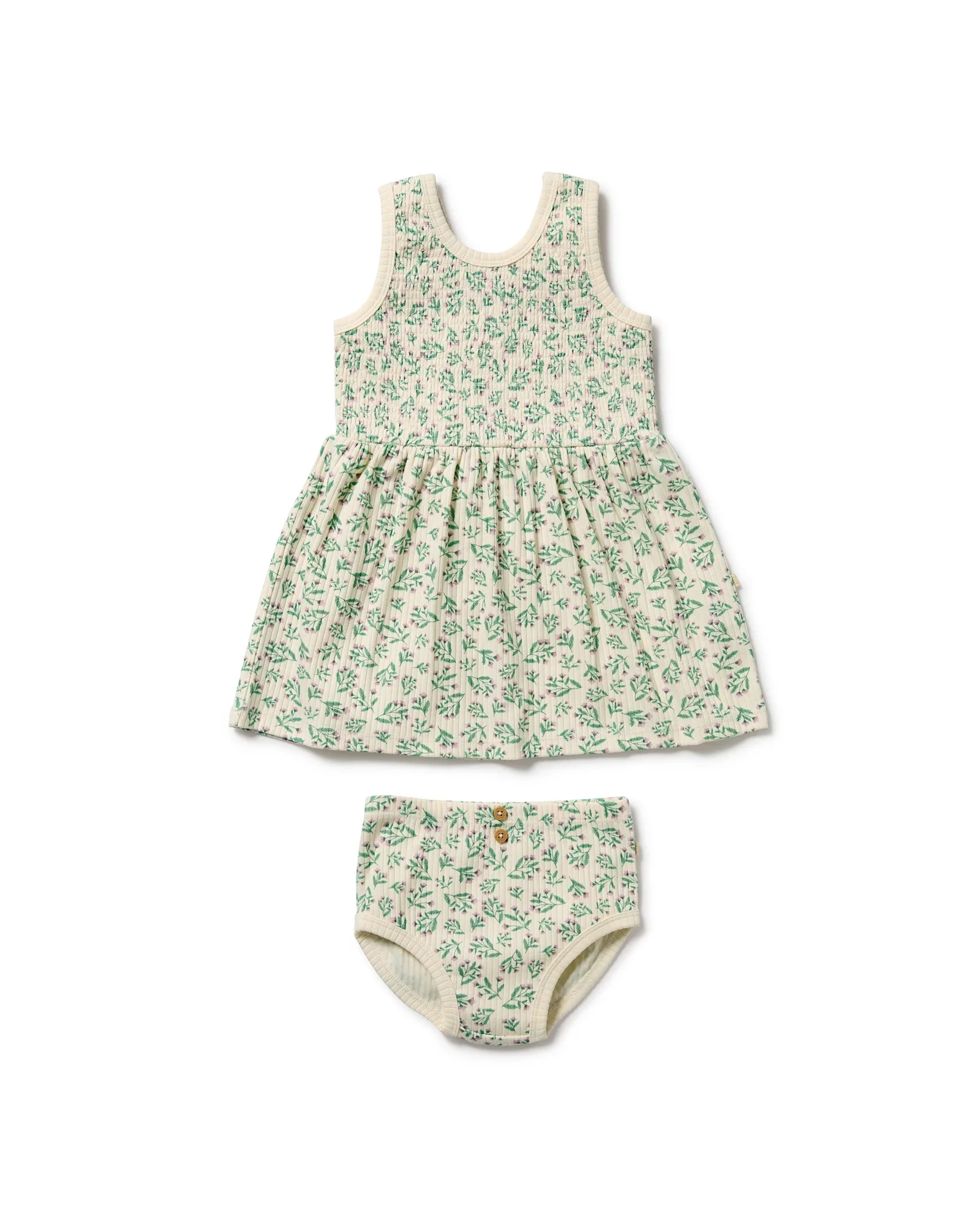 Wilson & Frenchy Periwinkle Organic Dress Set 12-18 Months