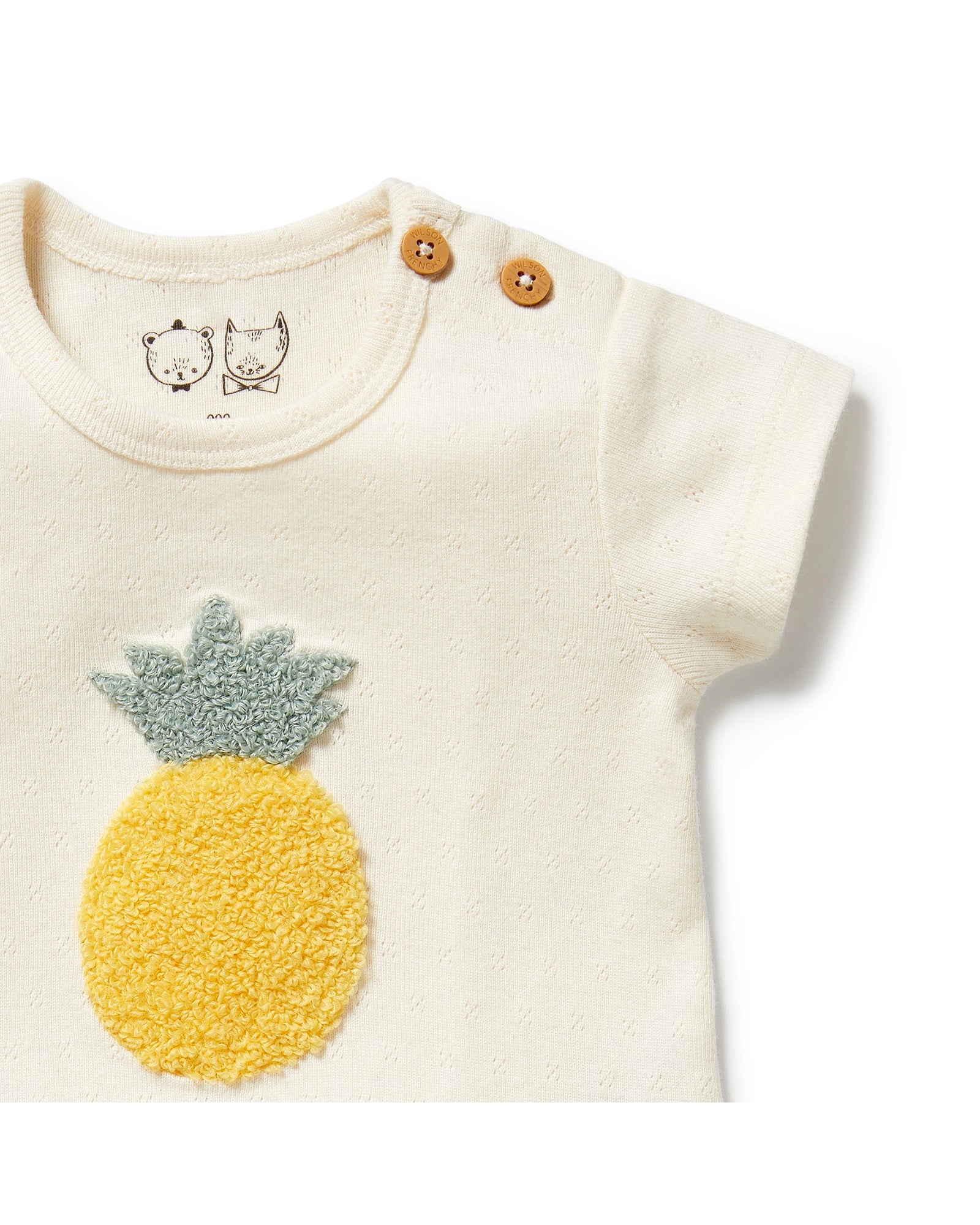 Wilson & Frenchy Piney Pals Organic Pointelle Tee 0-3 Months - Image 2