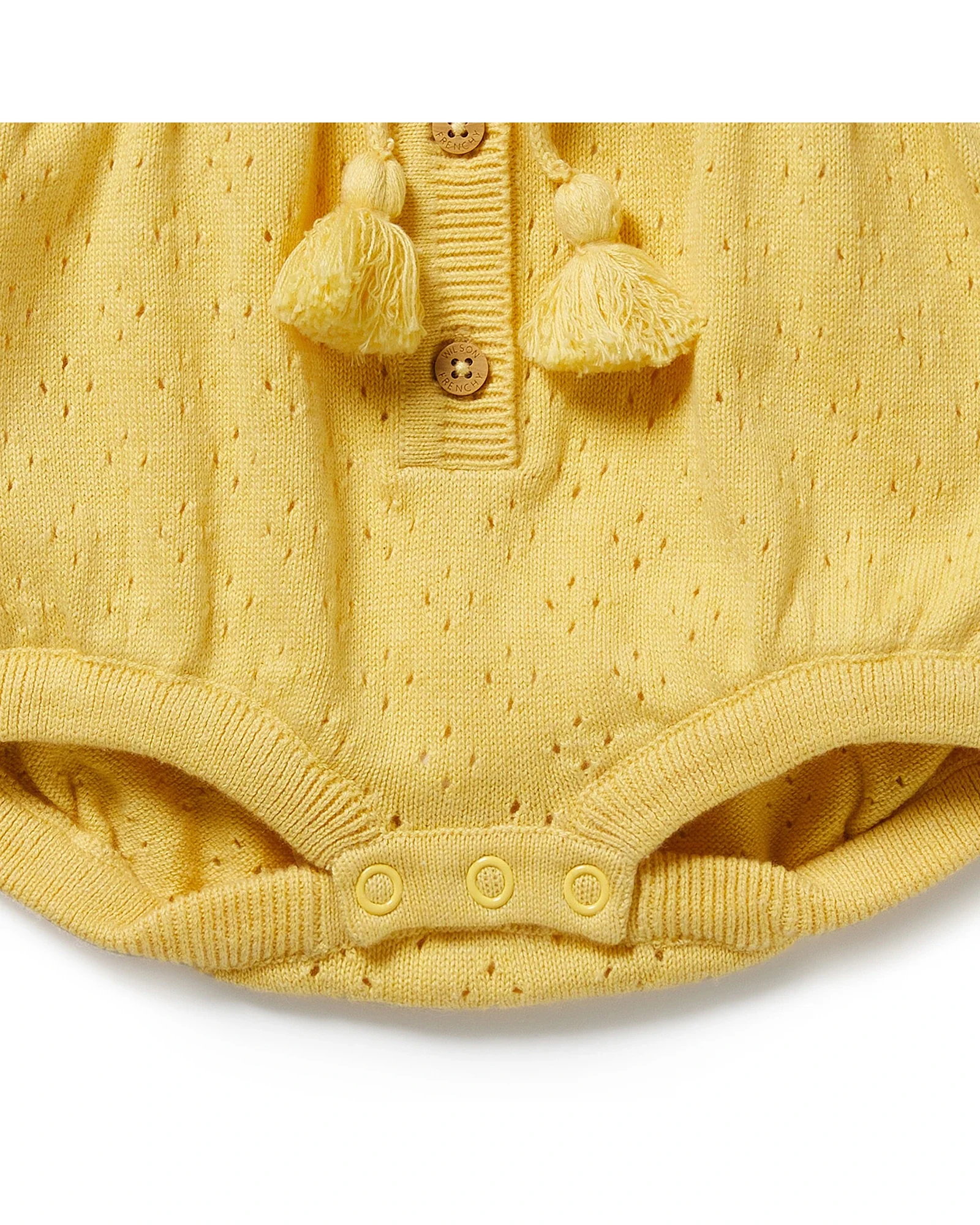 Wilson & Frenchy Sunny Sorbet Organic Knitted Tie Bodysuit 0-3 Months - Image 5